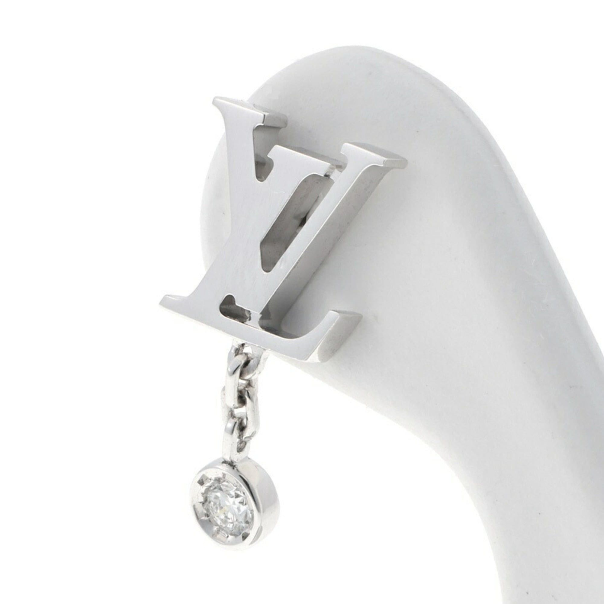 Louis Vuitton Louis Vuitton Idylle Blossom LV Earrings Q96544 18K White Gold Diamond Single Earring B-160325 Size ONE SIZE - 1 Thumbnail