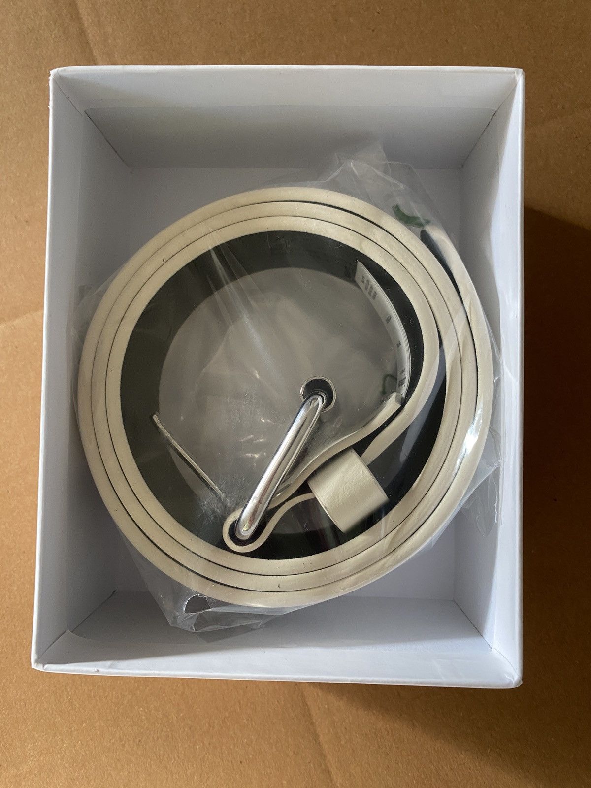 Supreme Repeat Leather Belt White FW25