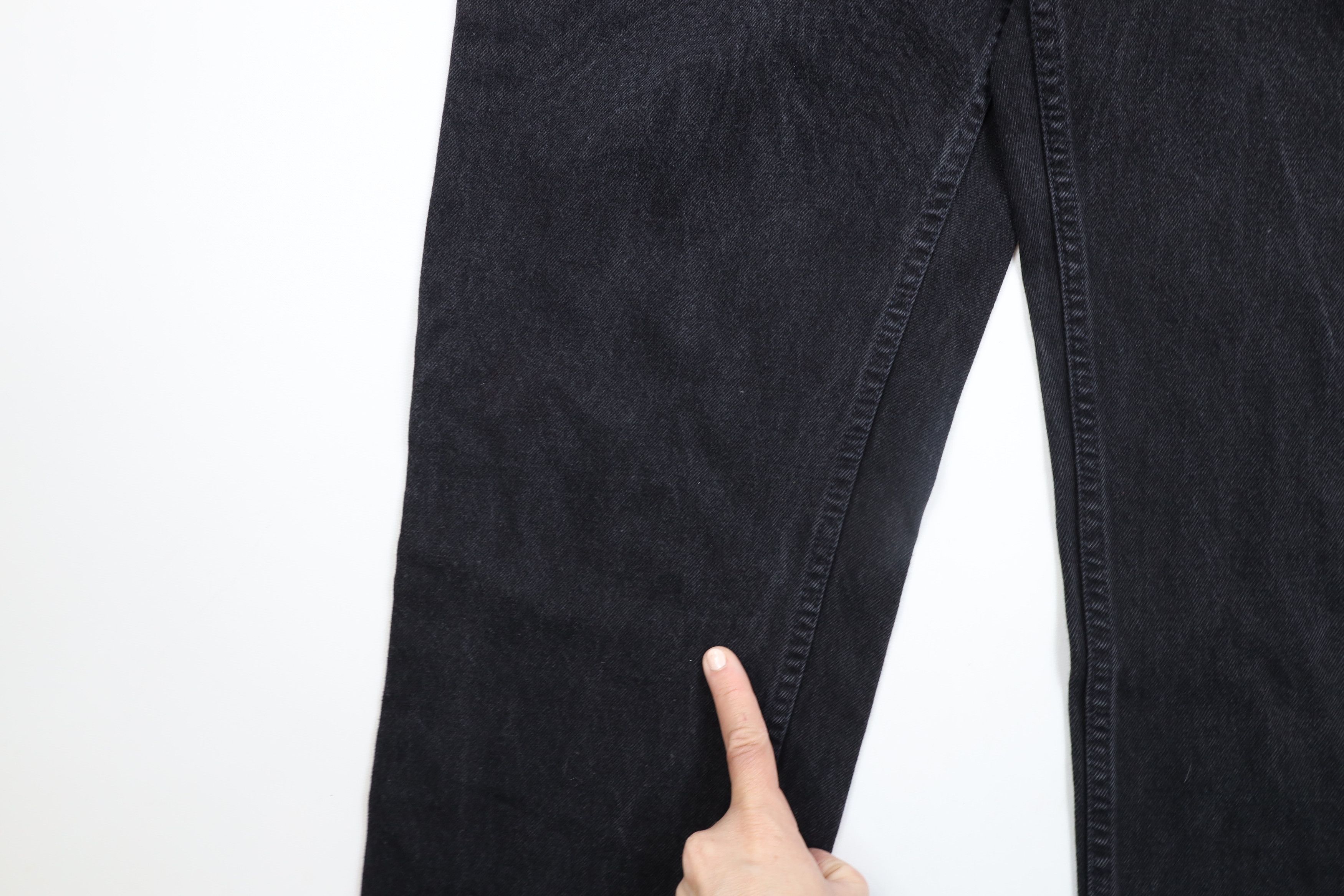 Lands' End × Vintage Vintage 90s Lands End Tapered Leg Denim Jeans Black USA Size US 34 / EU 50 - 9 Thumbnail