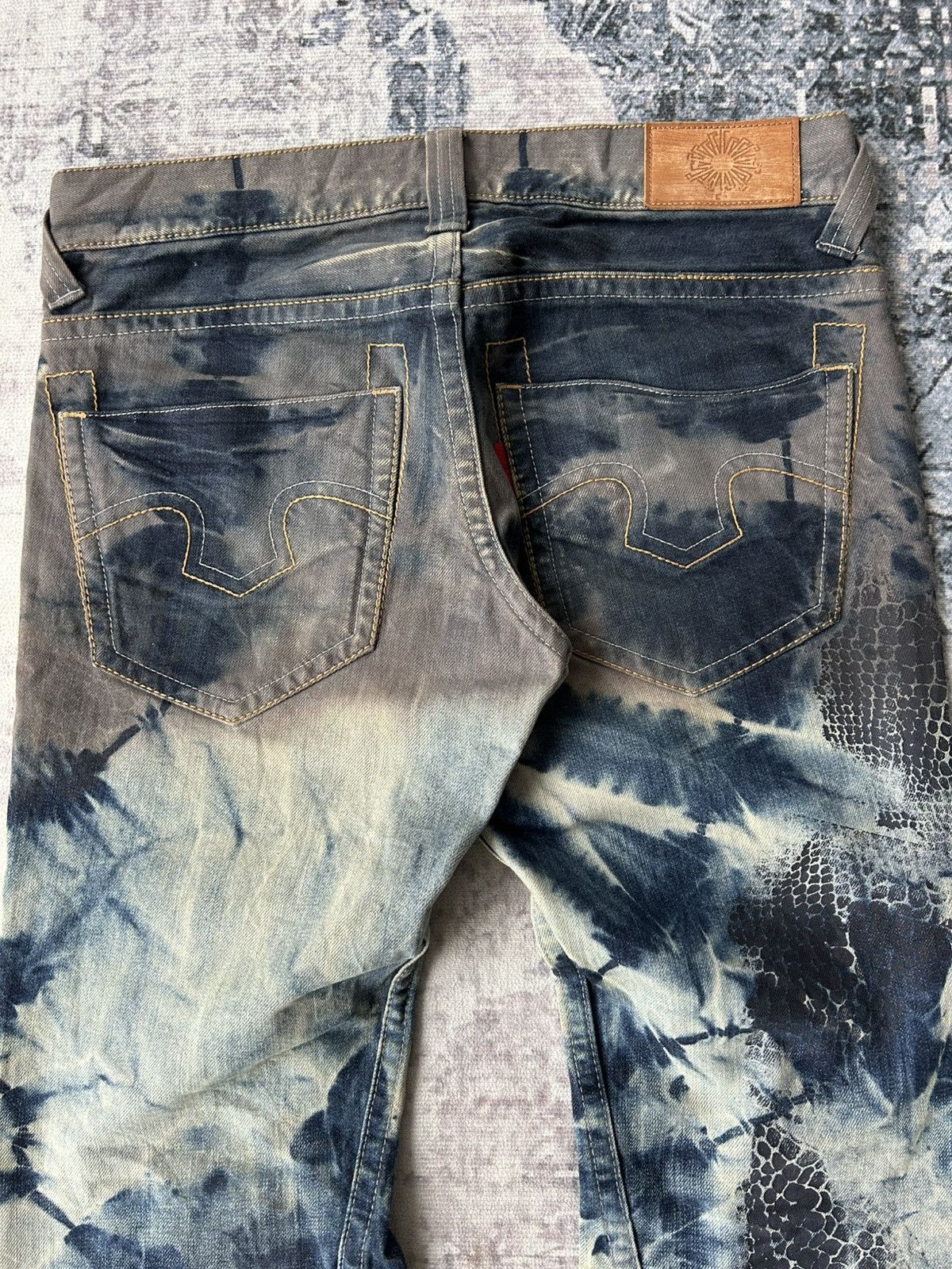Tornado Mart Tornado Mart Flared Washed Snake Denim Size US 34 / EU 50 - 15 Thumbnail