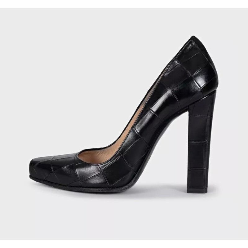 Roberto Cavalli Roberto Cavalli Black Embossed Leather Pumps Sz.36 Size US 6 / IT 36 - 1 Thumbnail