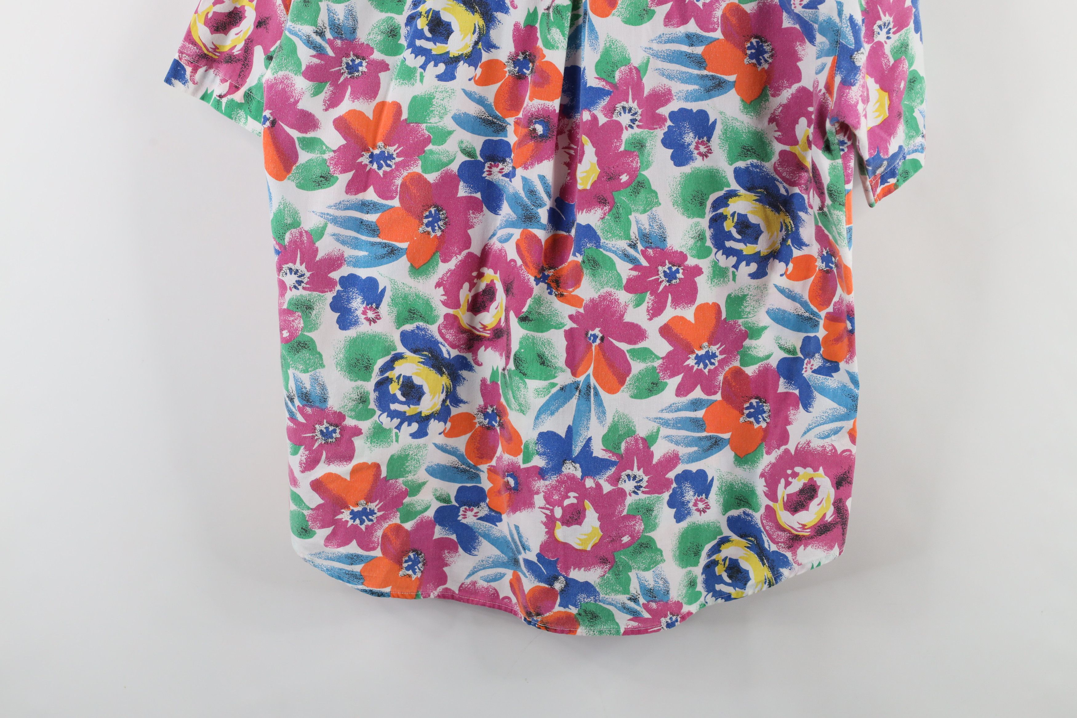 Vintage Vintage 90s Streetwear Rainbow Abstract Flower Button Shirt Size L / US 10 / IT 46 - 11 Thumbnail
