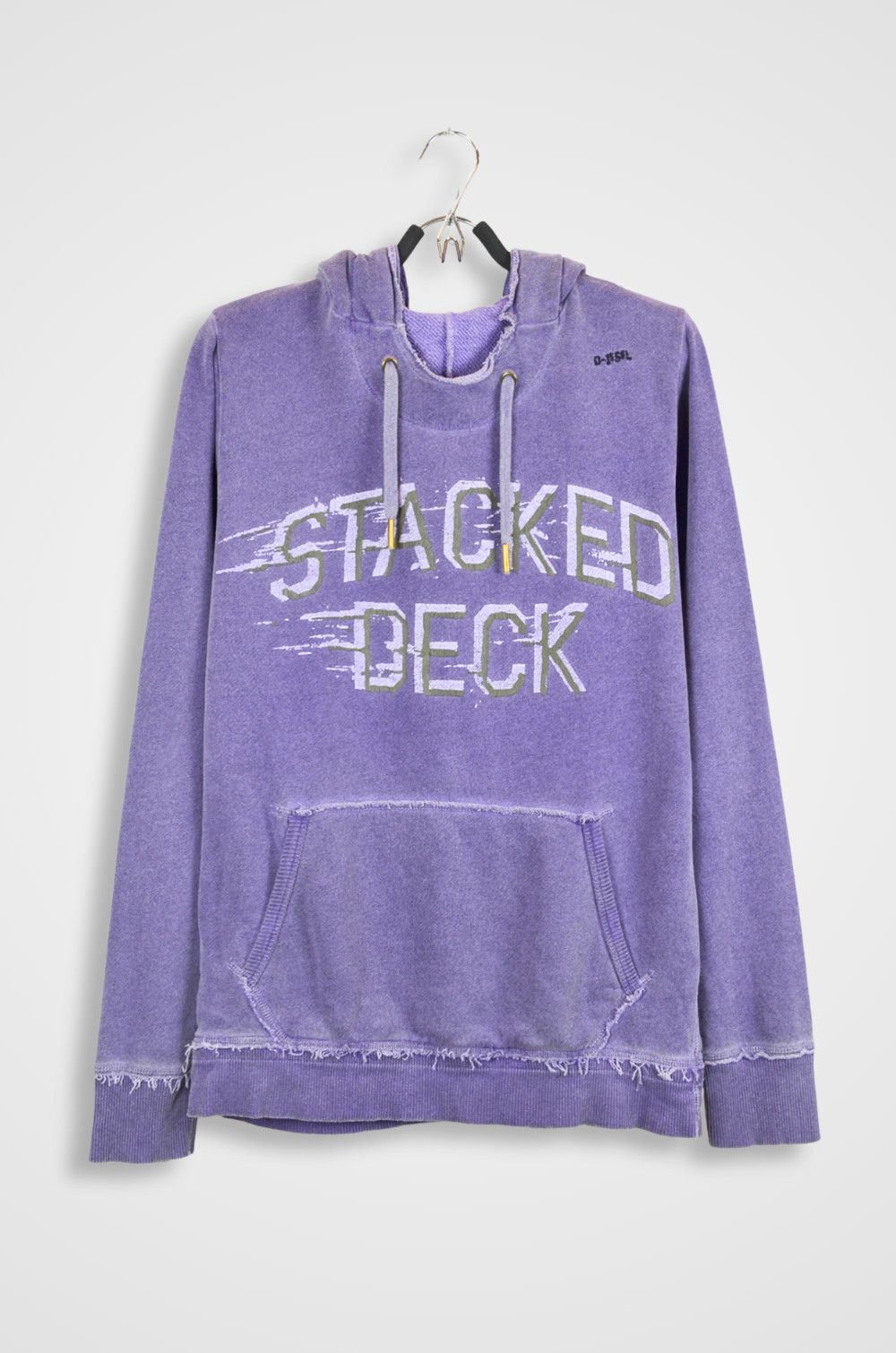 Diesel Diesel Stacked Deck Distressed Hoodie Purple - Size M Size US M / EU 48-50 / 2 - 1 Thumbnail