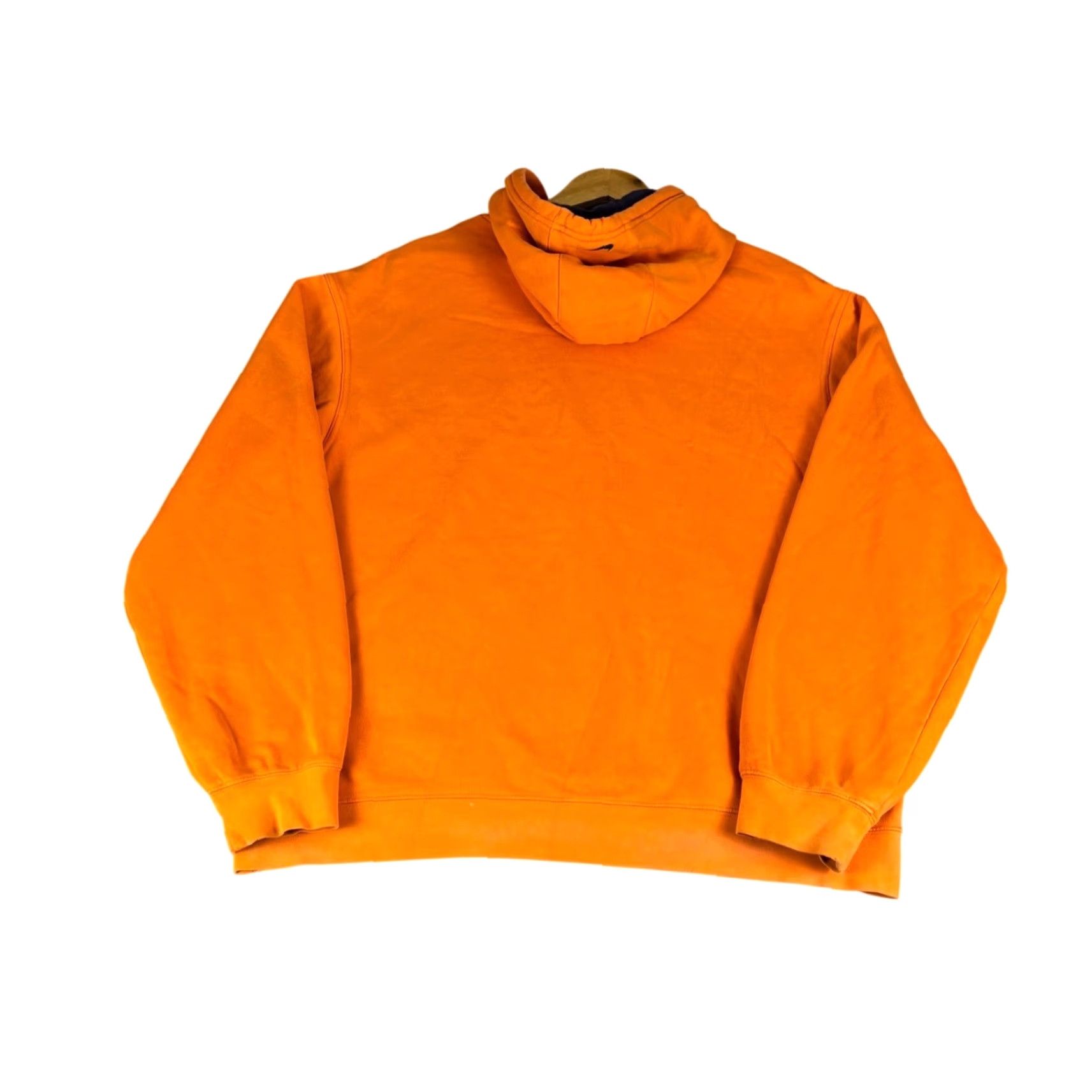 Nike Nike Vintage Spellout Hoodie Orange Navy XL Pullover Crew Neck Heavyweight Logo Embroidered Oversized Basketball Mens Size US XL / EU 56 / 4 - 3 Thumbnail