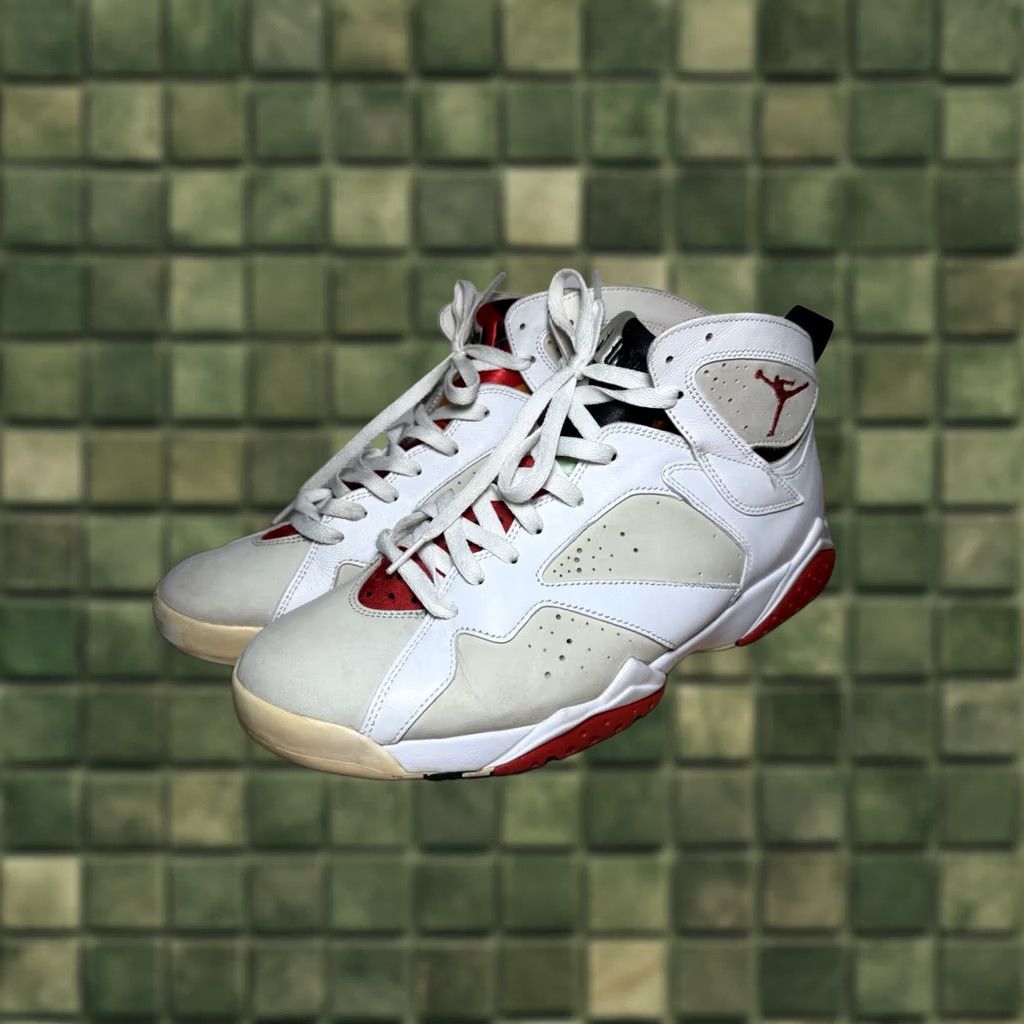 Jordan Brand Nike Air Jordan 7 Retro Hare 2014 Men Size 11 White Red Black Grey OG 304775-125 Size US 11 / EU 44 - 1 Thumbnail