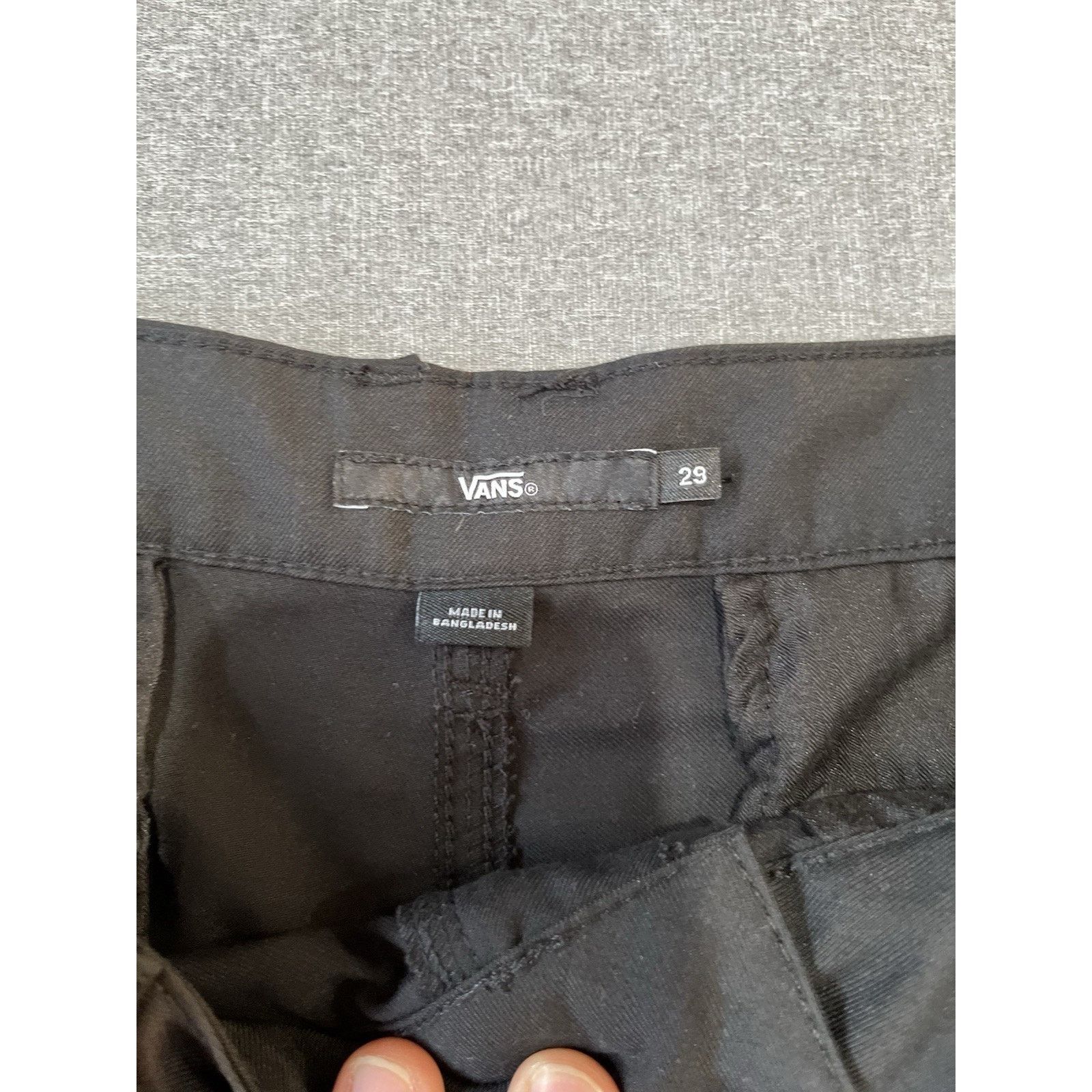 Vans VANS Pants Mens 29 Black Chino Straight Loose Fit Pockets Size US 29 - 3 Thumbnail