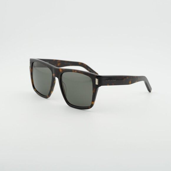Saint Laurent Paris Saint Laurent SL424 002 Sunglasses Havana Square Frame, Grey Size ONE SIZE - 1 Thumbnail