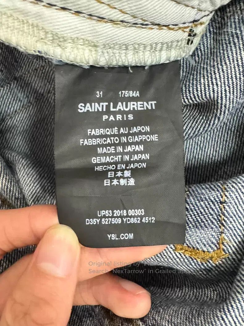 Saint Laurent Paris Saint Laurent Paris Double Cut Destroyed Denim Jeans i Size US 31 - 5 Thumbnail