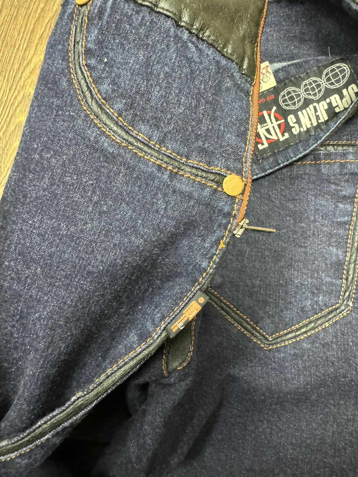 Jean Paul Gaultier × Vintage Jean Paul Gaultier Archive Vintage Leather/Denim Jeans Size 28" / US 6 / IT 42 - 7 Thumbnail