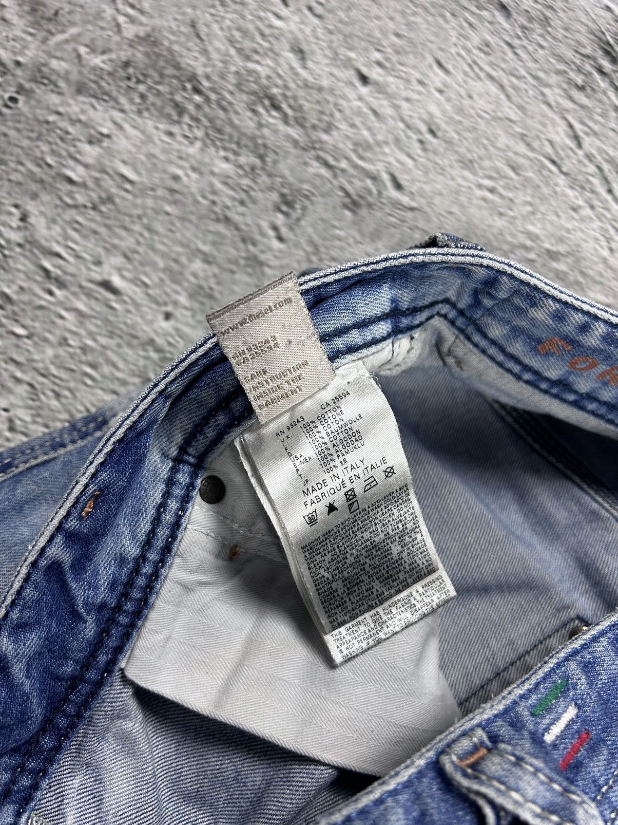 Diesel × Vintage Diesel jeans vintage baby blue Krooley Y2K slim marble fade Size US 32 / EU 48 - 15 Thumbnail