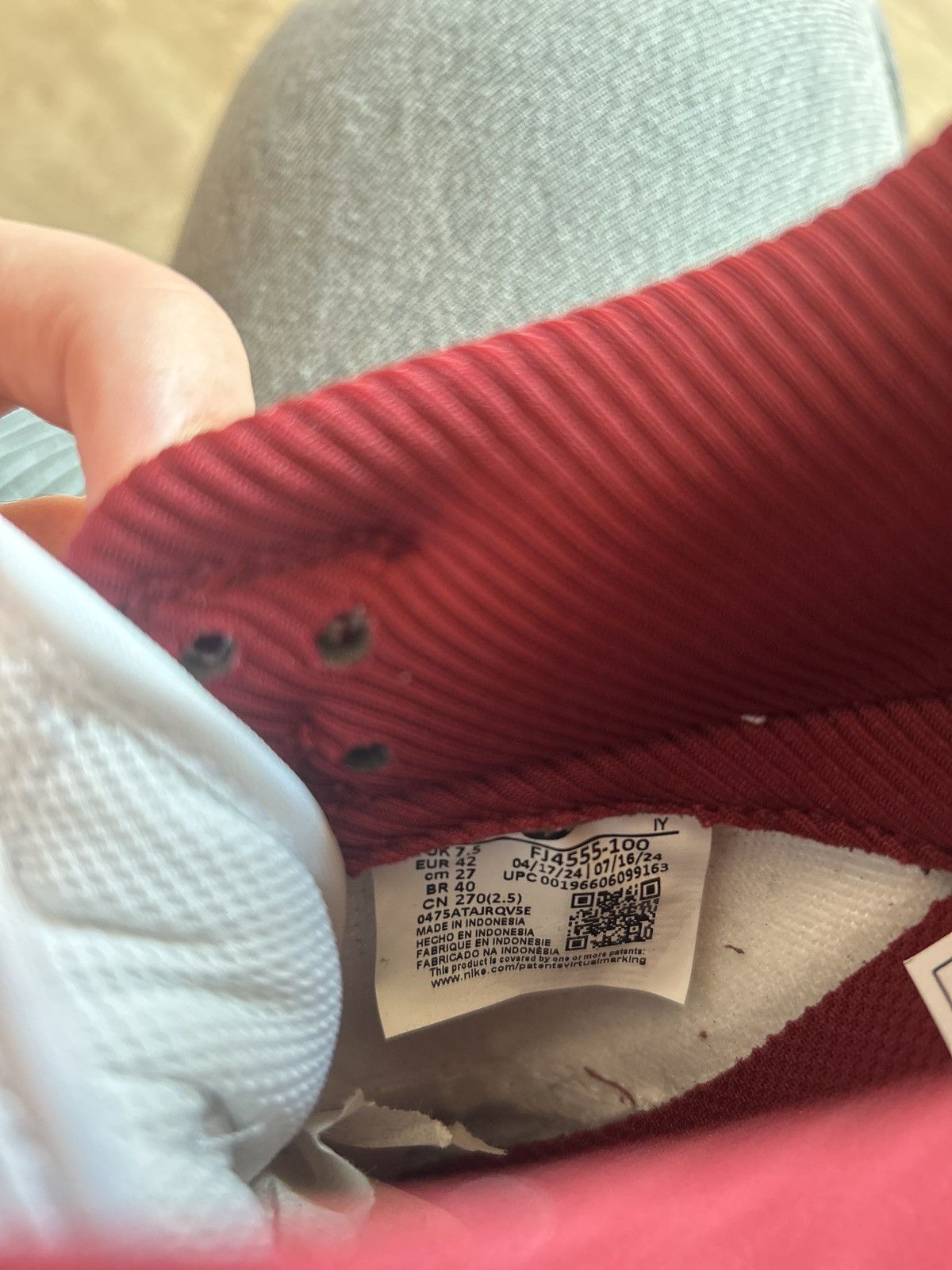 Nike Nike Dunk Low PRM Team Red Size US 9 / EU 42 - 5 Thumbnail