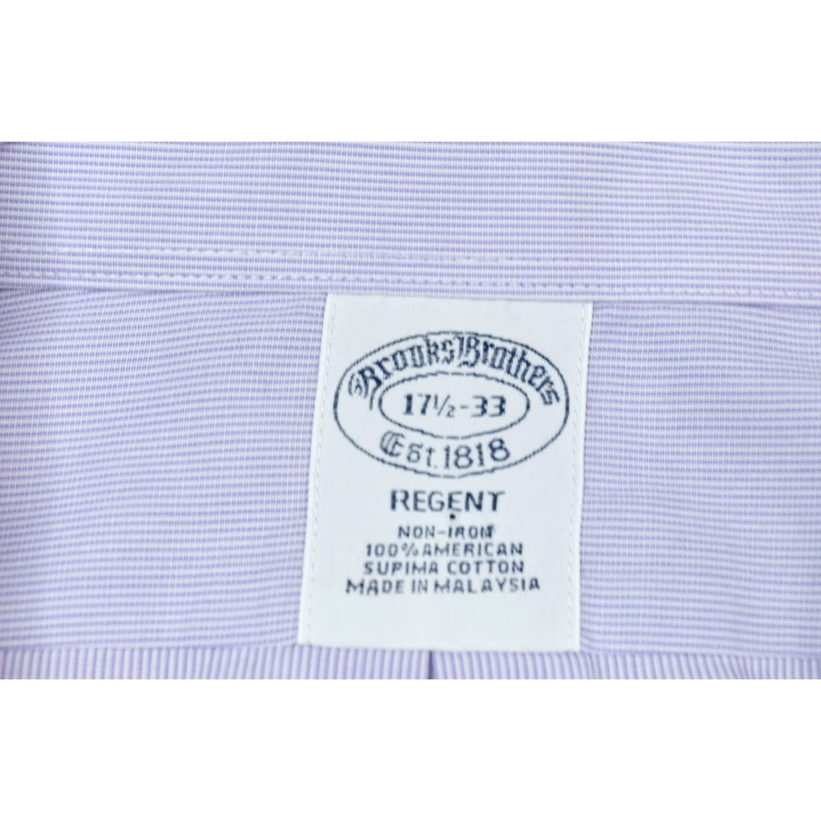 Brooks Brothers Brooks Brothers REGENT Shirt Mens 17.5 Purple Striped Long Sleeve Button-Up Size US XXL / EU 58 / 5 - 5 Thumbnail