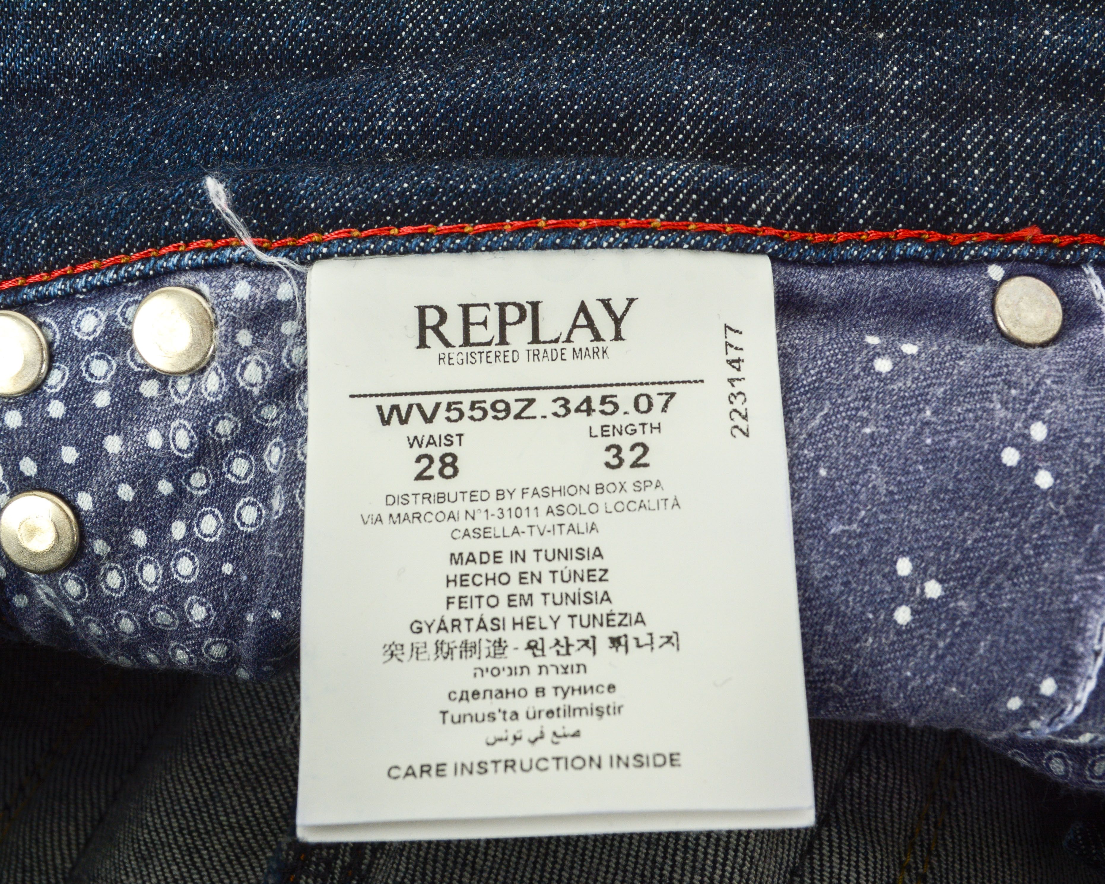 Replay PEARL Women W28 L32 Tapered Straight Jeans Trousers Low Rise Size 28" / US 6 / IT 42 - 5 Thumbnail