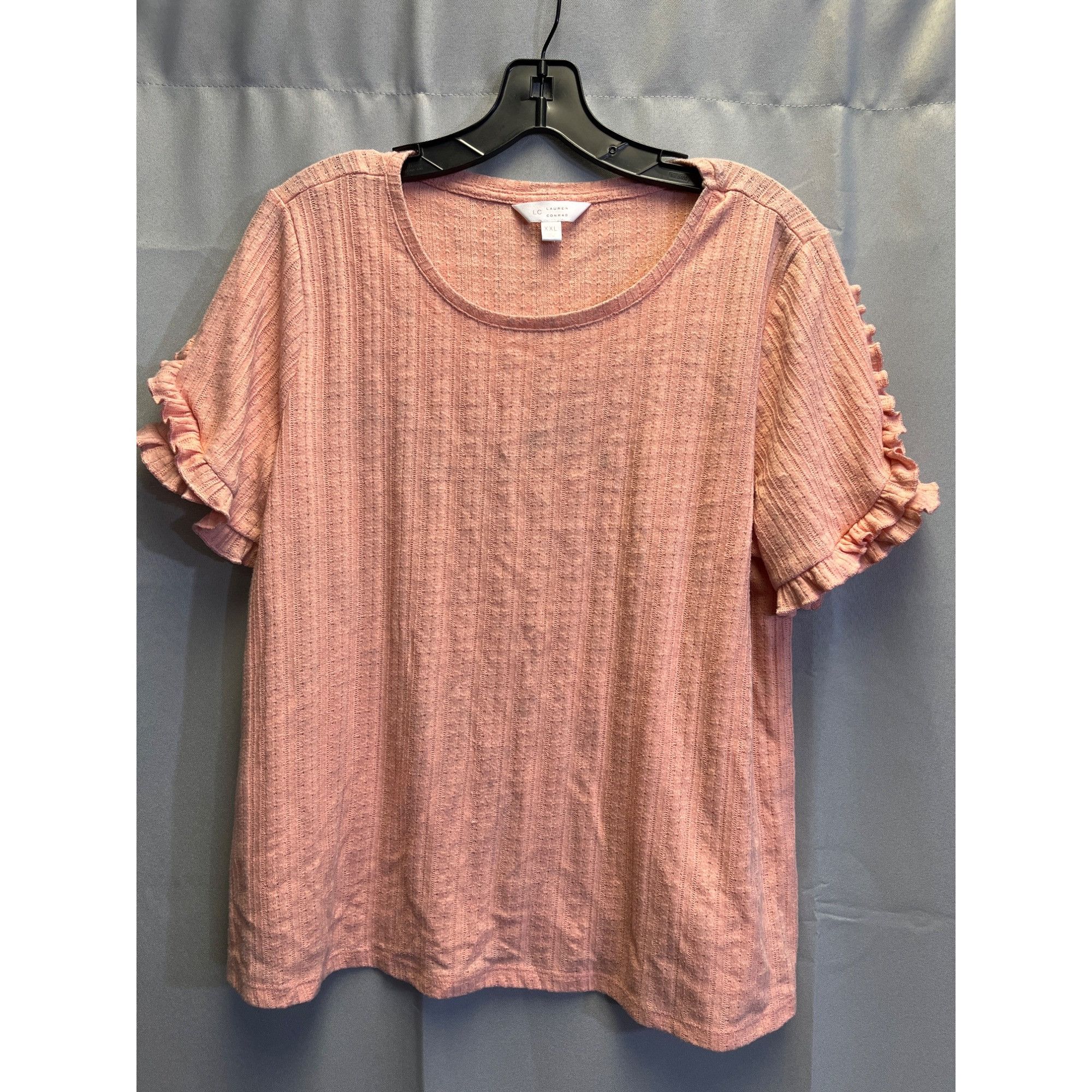 Other Lauren Conrad Women's Pink Shirt W/Ruffled Sleeves Size XXL Size XXL / US 16-18 / IT 52-54 - 1 Thumbnail