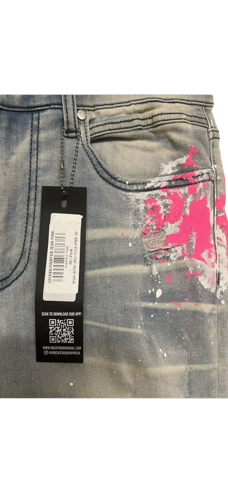 Rockstar Games Rockstar Patchwork Jeans Ripped Bleached Jeans Sz 30 Multi Size US 30 / EU 46 - 5 Thumbnail