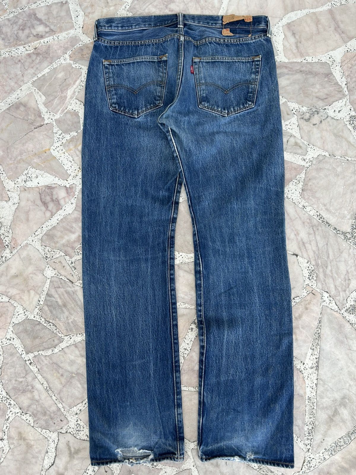 Levi's Levis W35 Ripped Denim Jeans Size US 35 - 2 Thumbnail