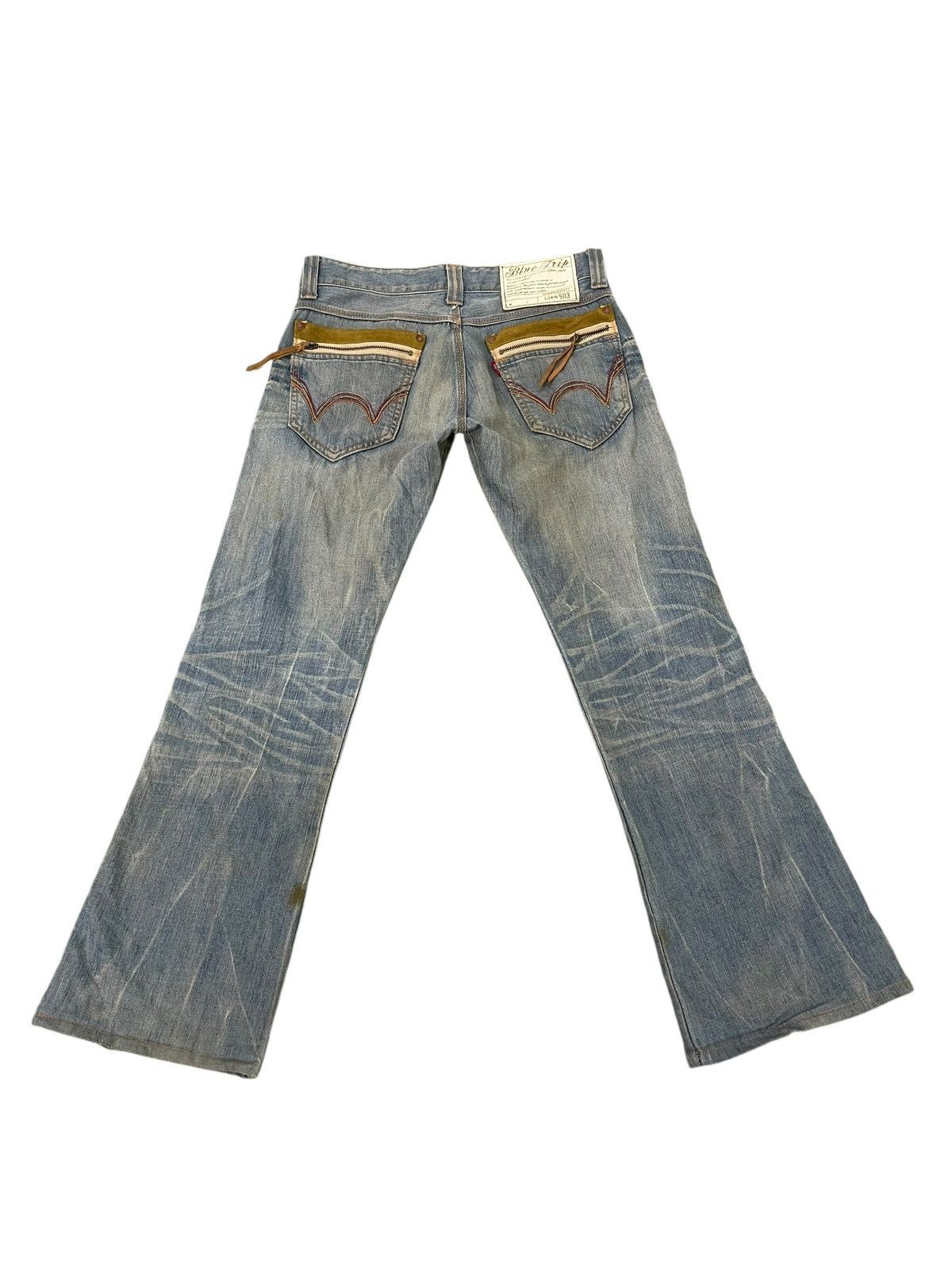 Edwin Flare Jeans Edwin Faded Distress Dirty Grunge Boot Cut 1🟦4 Size US 32 / EU 48 - 11 Thumbnail