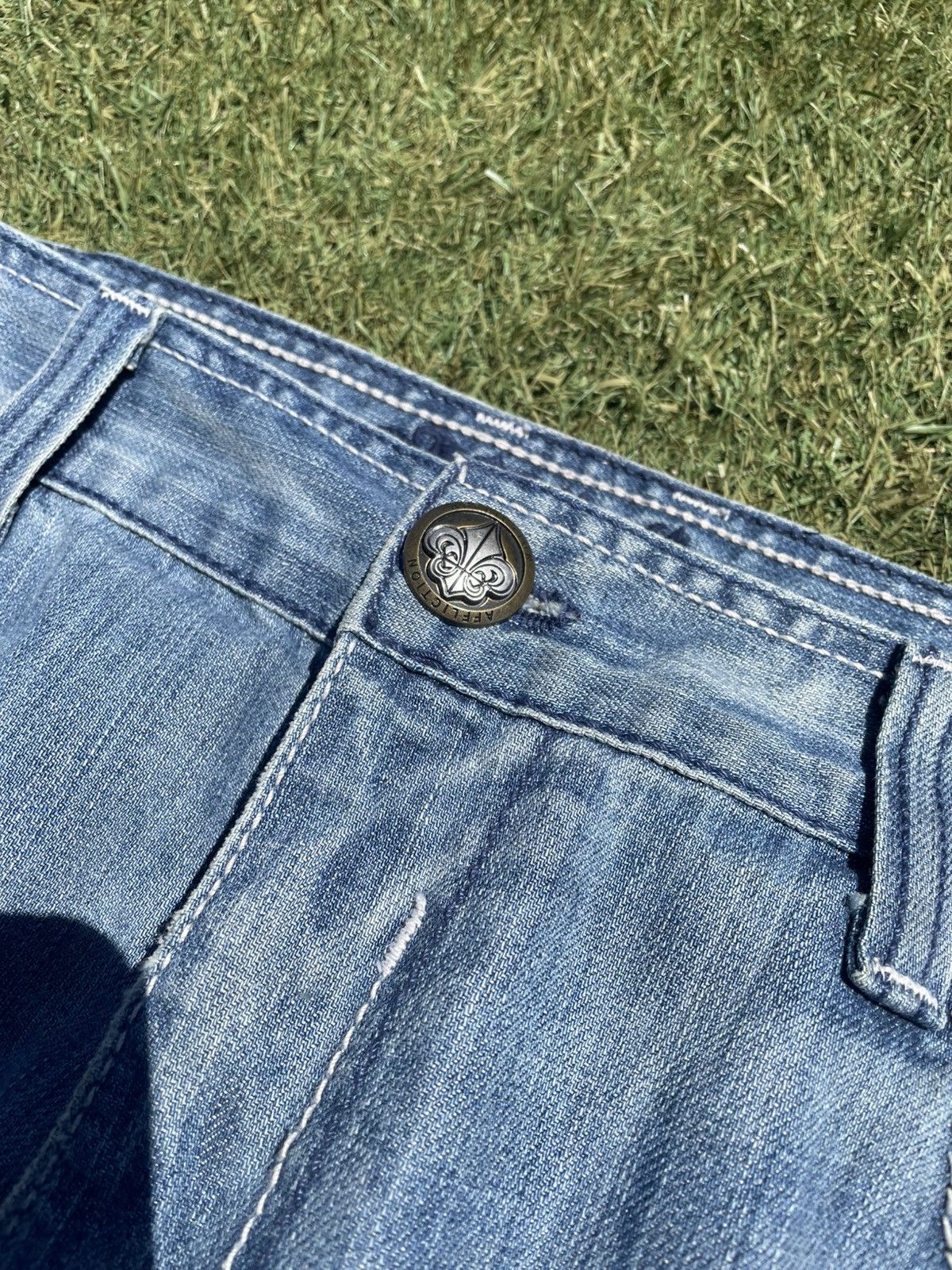 Affliction Affliction Denim Jeans Mens 40X34 Skull Faded Distressed Size US 40 / EU 56 - 2 Thumbnail