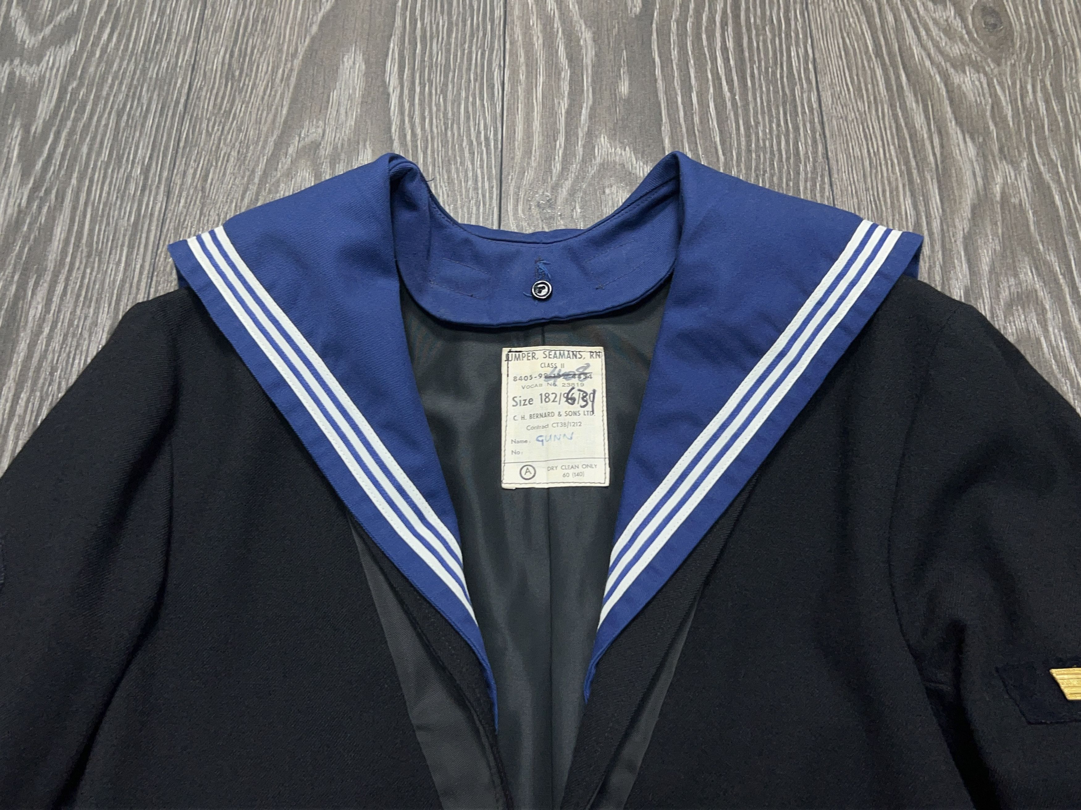 Vintage Royal British Navy Jumper Seamans Sailor Marine Sweater Size US XS / EU 42 / 0 - 2 Thumbnail