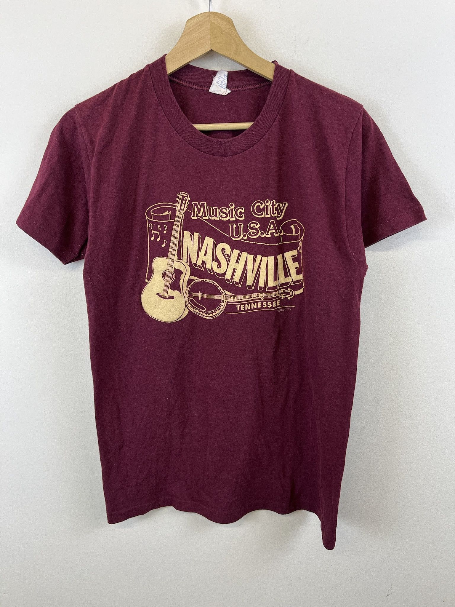 Band Tees Vintage 1980s Nashville Music City Single Stitch Tee Size S (L) Size US L / EU 52-54 / 3 - 1 Thumbnail