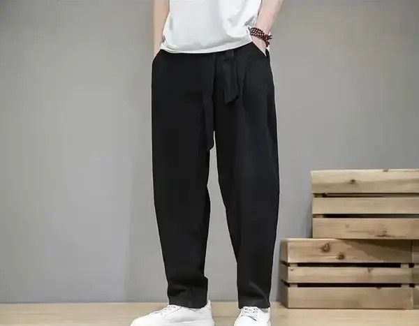 Japanese Brand Beige Harem Pants Elastic Waist Size US 32 / EU 48 - 2 Thumbnail