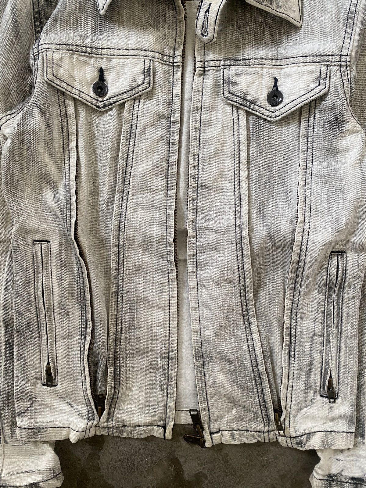 2000s Buffalo Bobs - Vkei Style Triple Zipper Denim Jacket