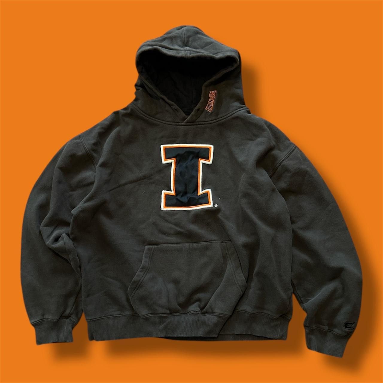 Colosseum Athletics Y2K Illinois Fighting Illini Hoodie Adult Embroidered Mens Size US XL / EU 56 / 4 - 1 Thumbnail
