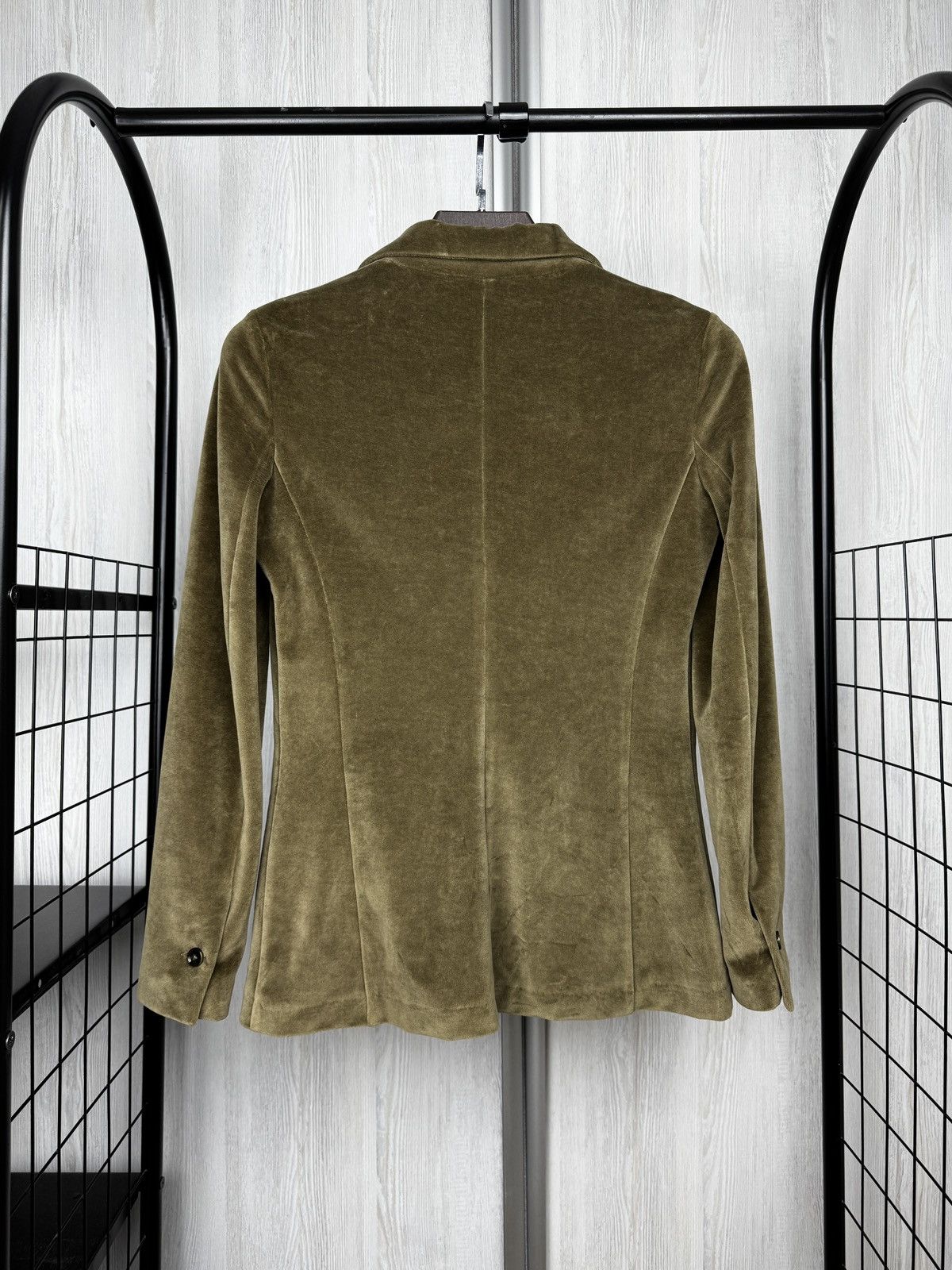 Circolo 1901 Circolo 1901 khaki green one button velvet velour blazer Size S / US 4 / IT 40 - 7 Thumbnail