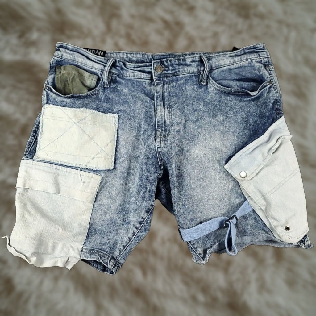 Jordan Craig Jordan Craig Cargo Shorts Mens Size 42 Blue Denim Regular Fit 5-Pocket Classic Size US 42 / EU 58 - 1 Thumbnail