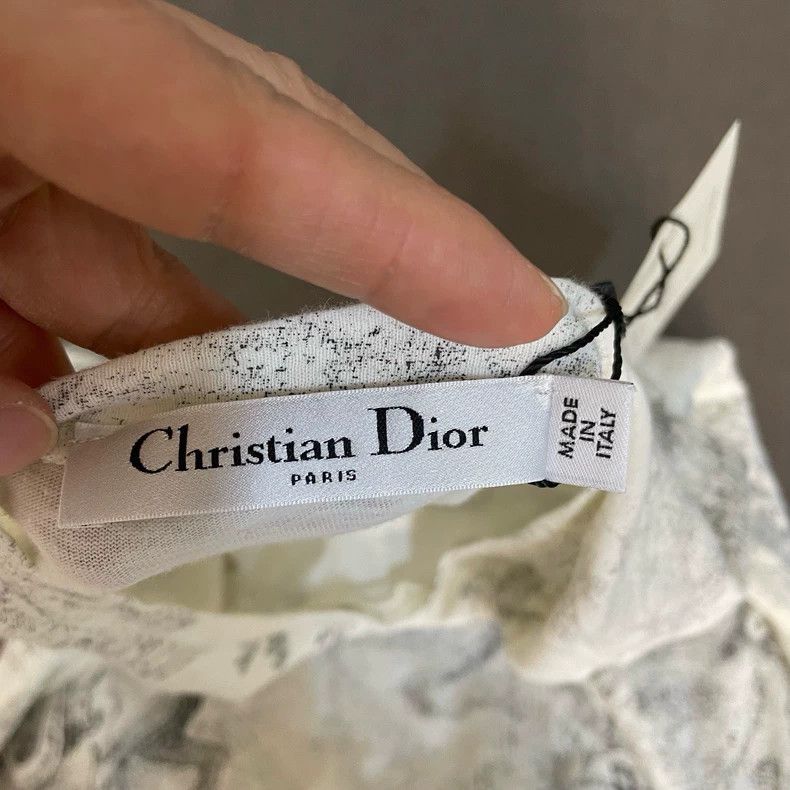 Dior Dior White zoo full-print short sleeves Size S / US 4 / IT 40 - 3 Thumbnail