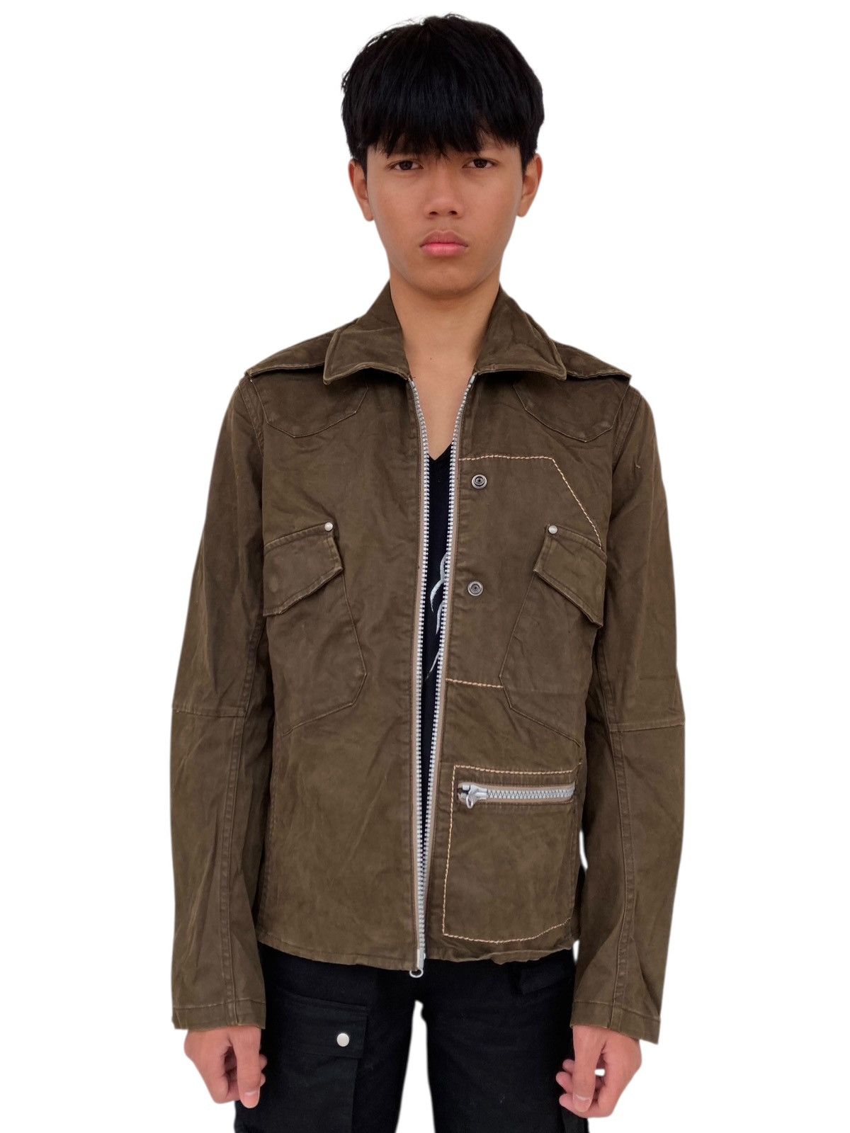 Japanese Brand 1990s Albe Japan - Cargo Work Jacket Size US M / EU 48-50 / 2 - 2 Thumbnail
