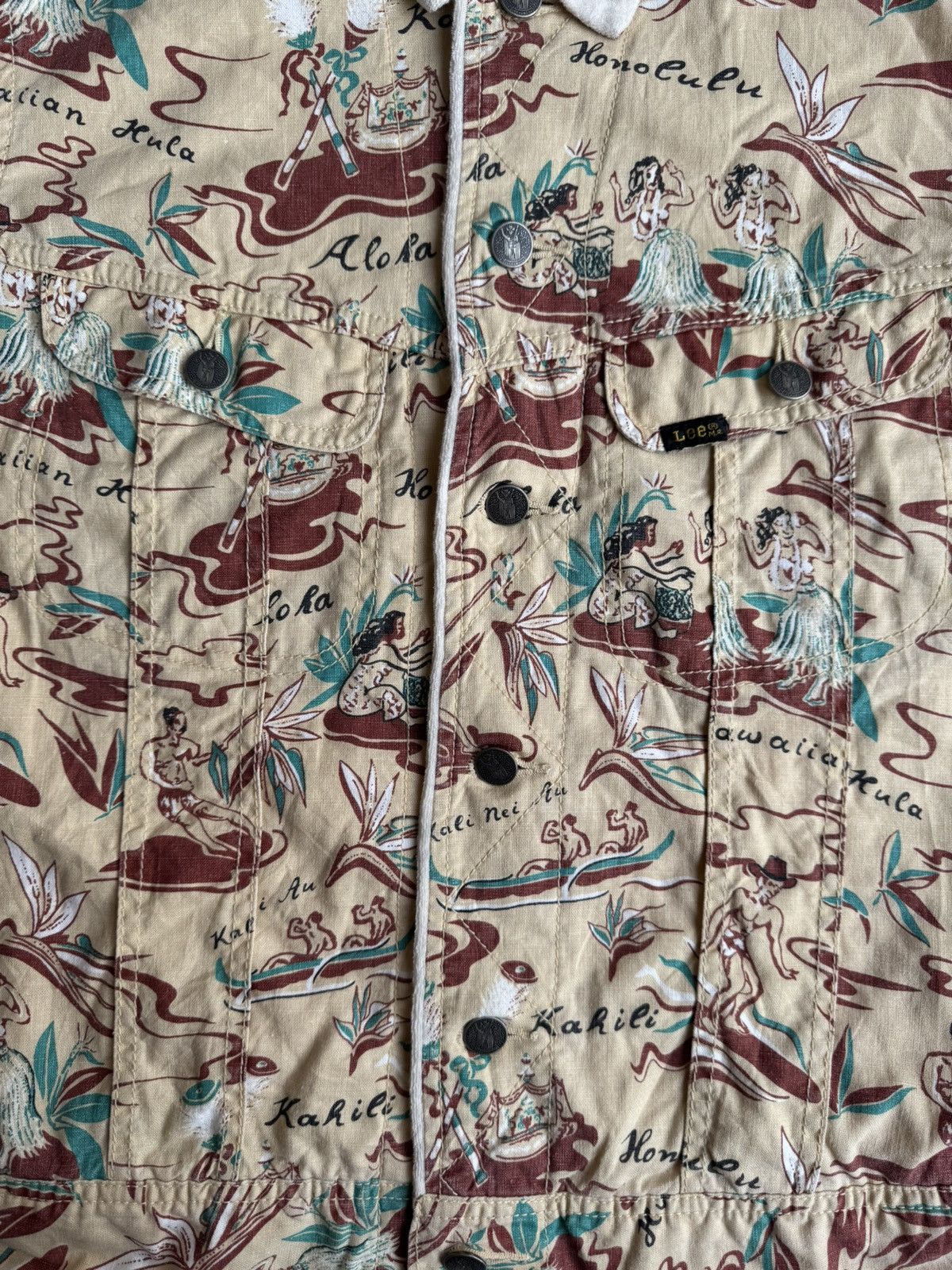 Lee VERY RARE VINTAGE JACKET TRUCKER LEE SURF RIDER OVER PRINT Size US M / EU 48-50 / 2 - 4 Thumbnail