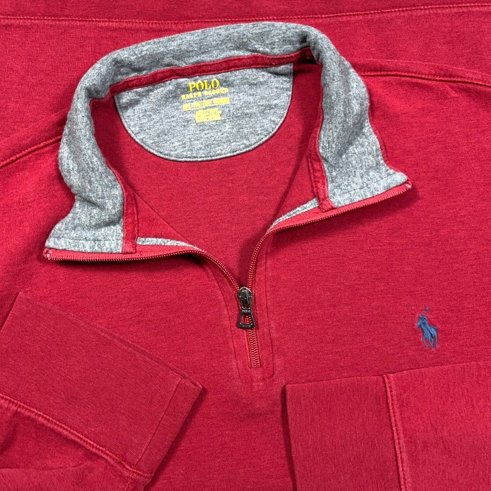 Polo Ralph Lauren Polo Ralph Lauren Sweater Men XXL 2XL Red Gray Pullover Quarter Zip Performance Size US XXL / EU 58 / 5 - 2 Thumbnail