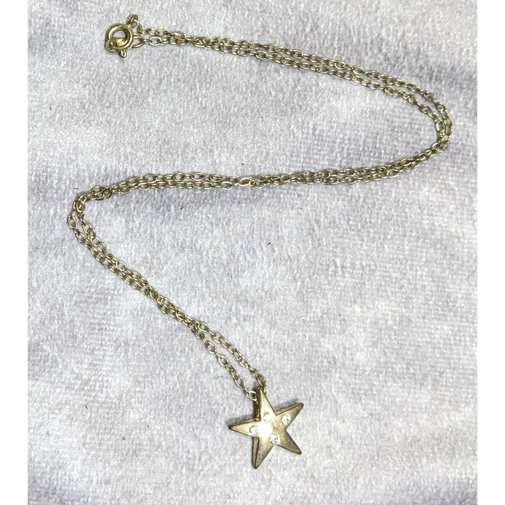 Other Rhinestone Star Pendant Gold Tone Necklace Size ONE SIZE - 6 Thumbnail