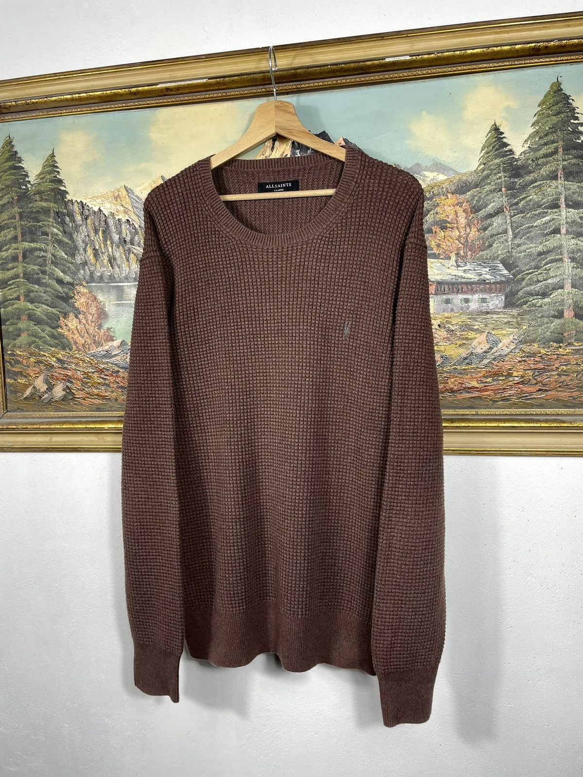 Allsaints × Designer × Japanese Brand AllSaints Longsleeve Jumper Pull Knitwear Designer Cotton Size US XL / EU 56 / 4 - 2 Thumbnail