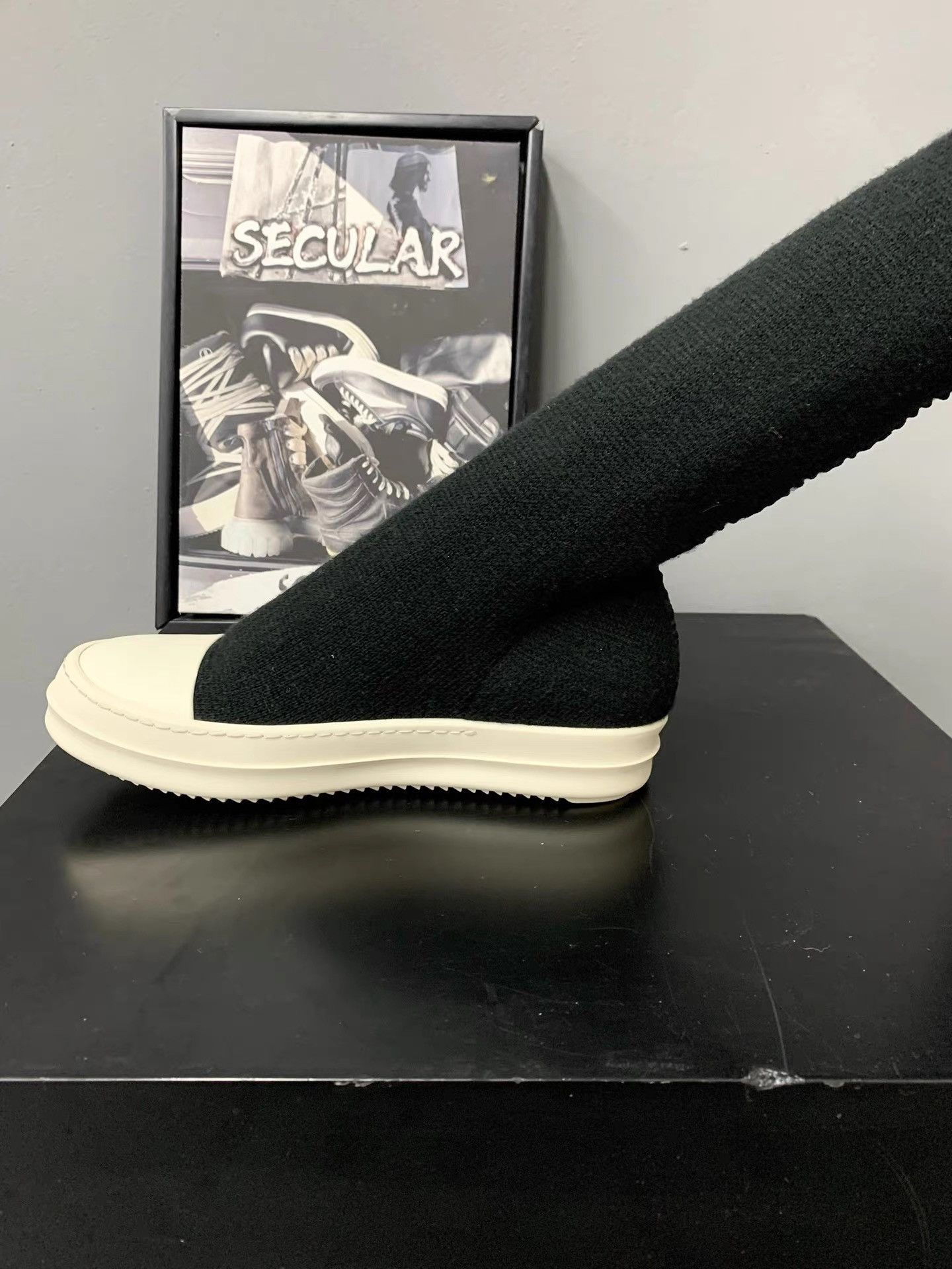 Rick Owens Rick Owens Over‑Knee Goddess Boots K34 Size US 5.5 / IT 35.5 - 6 Thumbnail