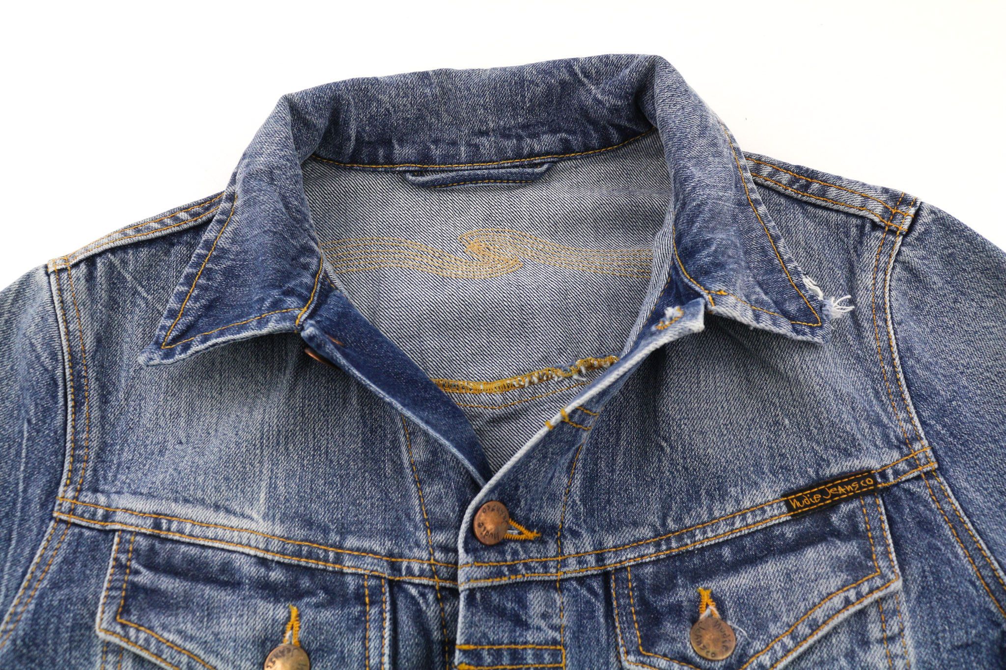 Nudie Jeans CONNY LIGHT VINTAGE S Cotton Denim Washed Jacket 80805 Size US S / EU 44-46 / 1 - 4 Thumbnail