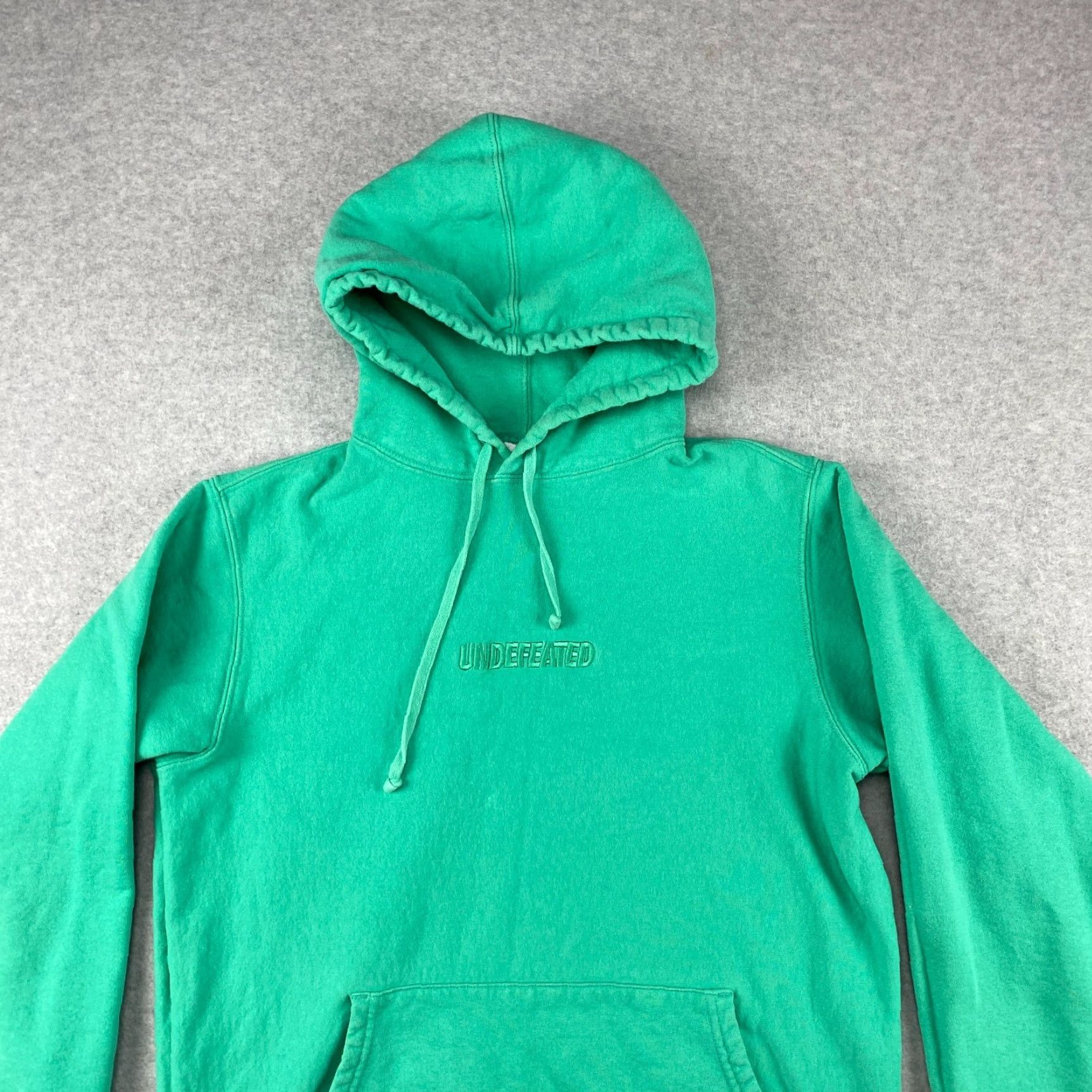 Undefeated Undefeated Hoodie Mens Medium Green Fleece Pullover Embroidered Logo Pockets Size US M / EU 48-50 / 2 - 2 Thumbnail