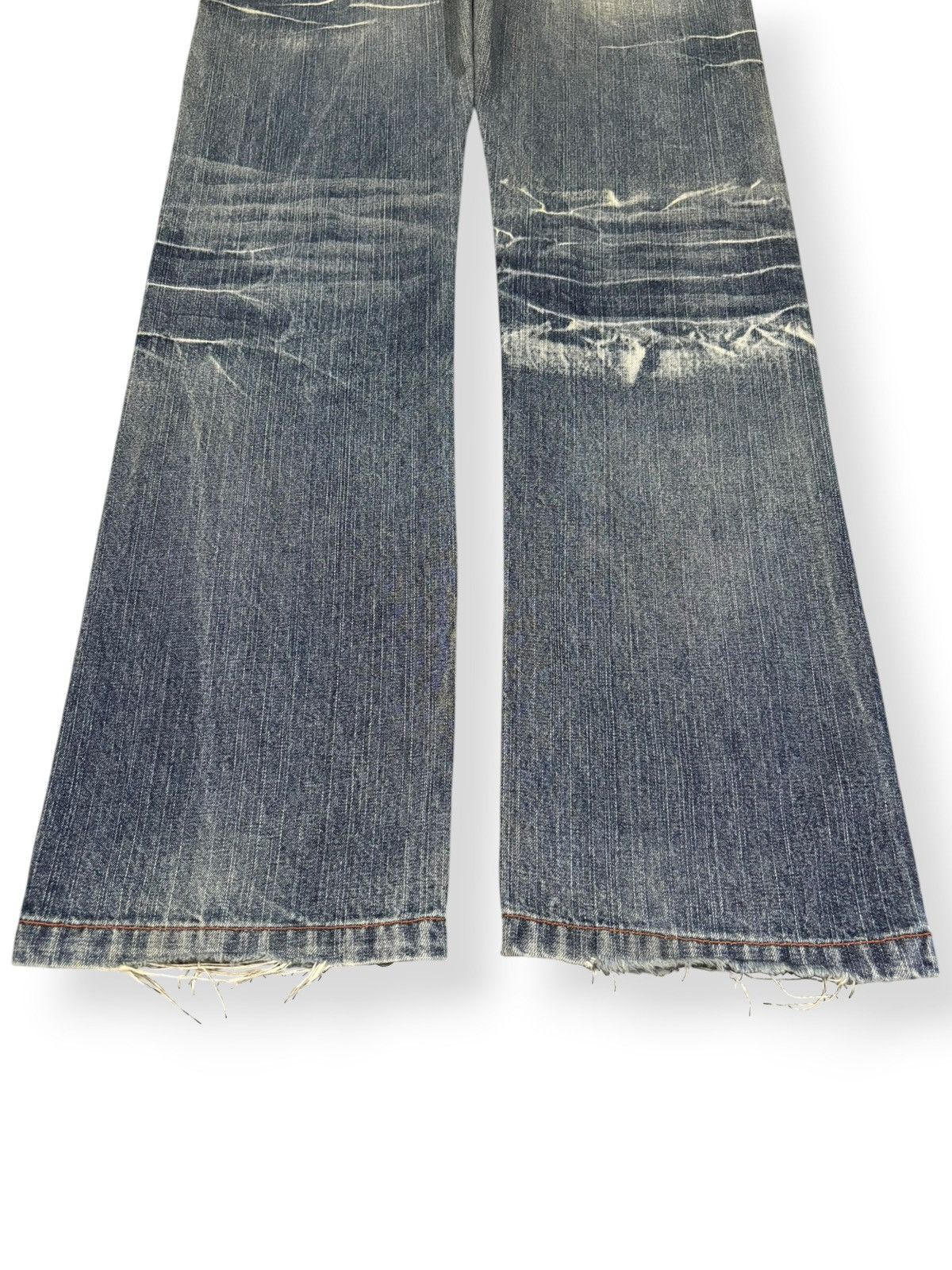 14th Addiction Vintage Lowbox Whiskers Mud Wash Distressed Grunge Jeans Size US 30 / EU 46 - 11 Thumbnail