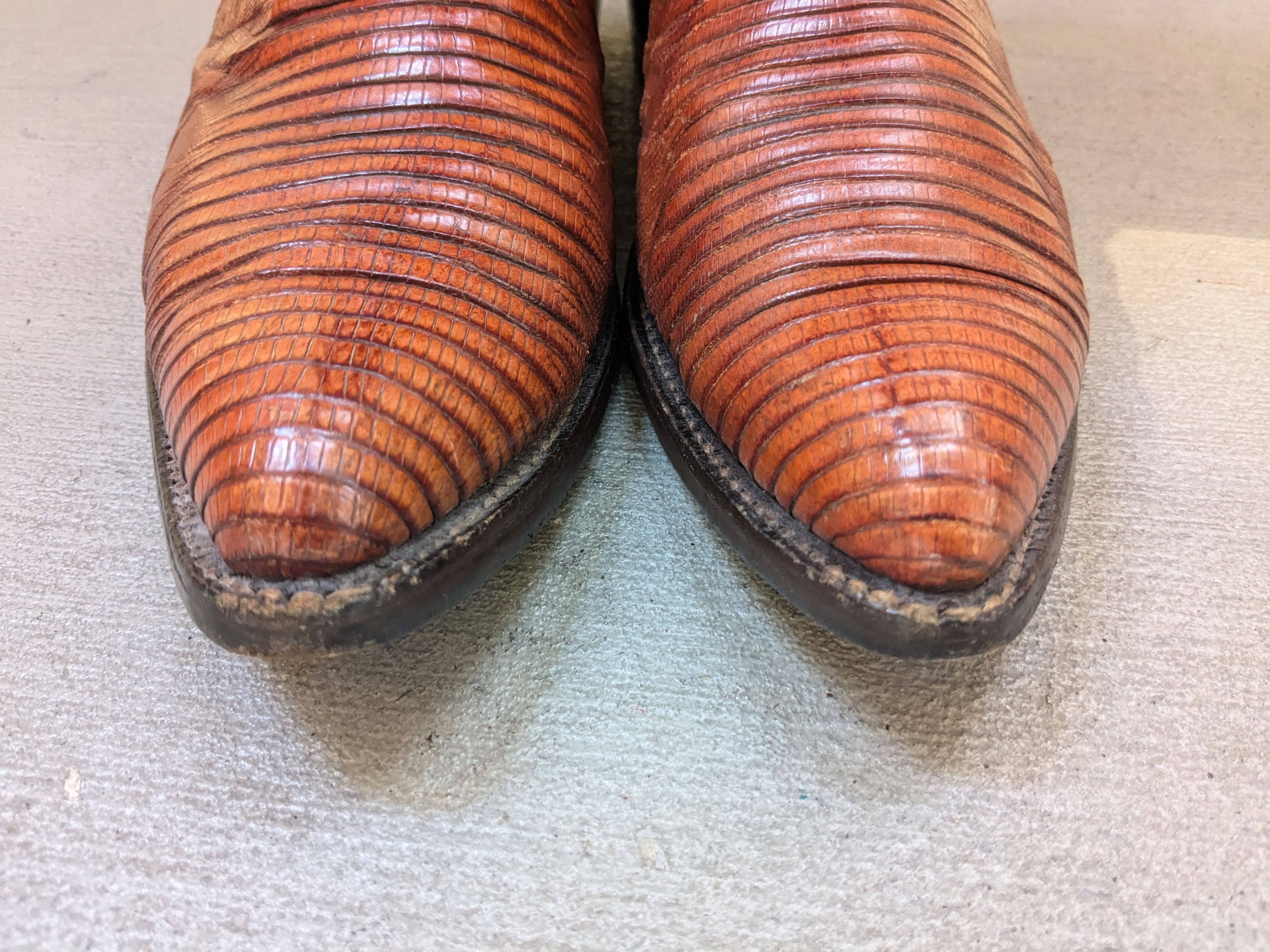 Tony Lama Tony Lama Cowboy Boots Lizard Brown 9.5 D Botas USA Size US 9.5 / EU 42-43 - 2 Thumbnail
