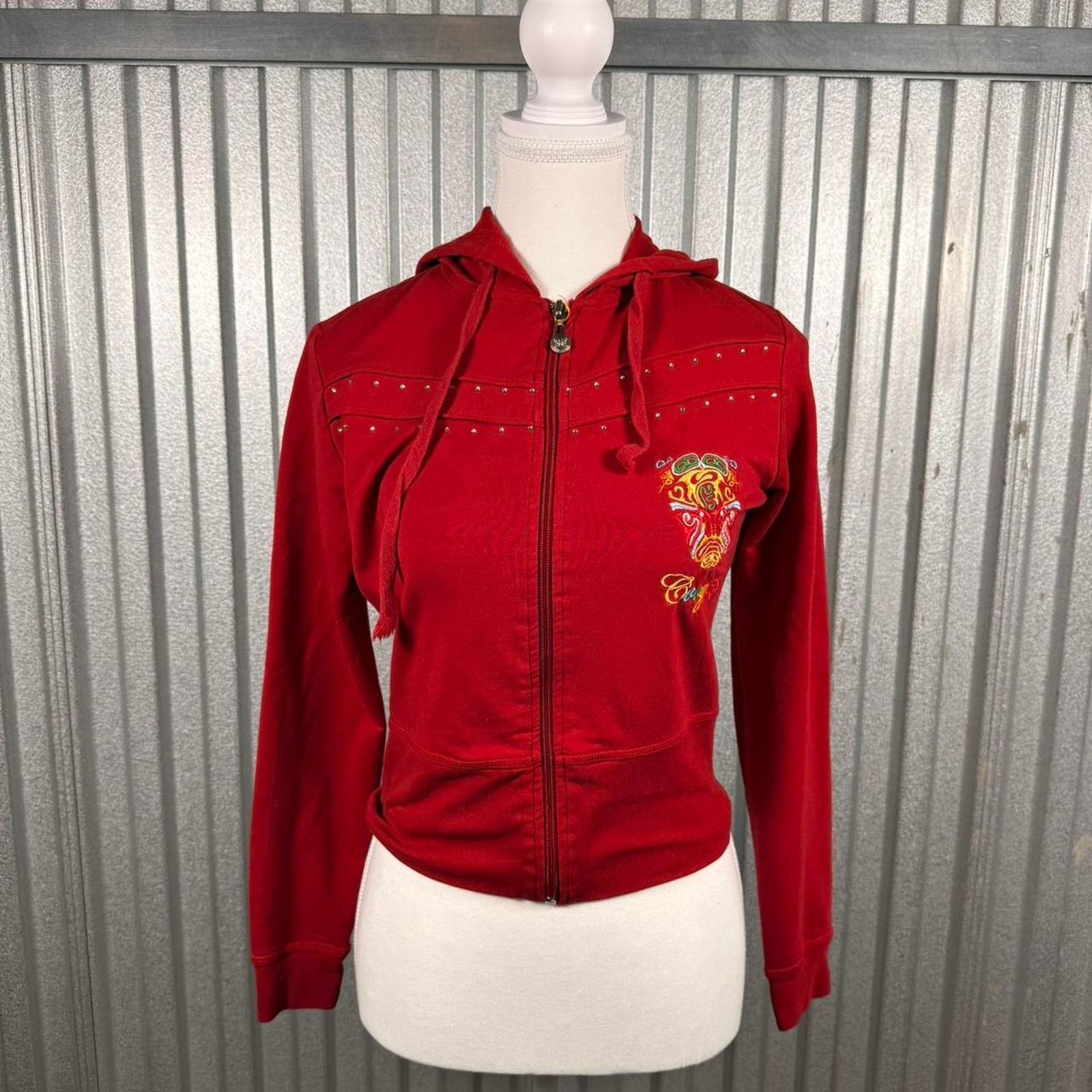 Coogi Womens coogi y2k zipup rhinestone hoodie Size S / US 4 / IT 40 - 2 Thumbnail