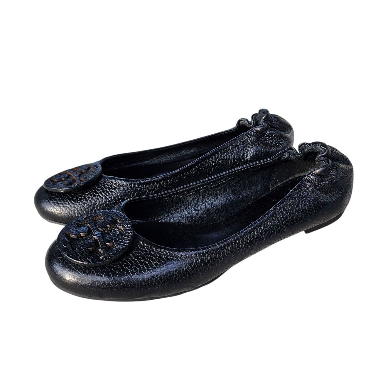 Tory Burch Tory Burch Reva Travel Leather Medallion Logo Ballet Flats Size US 7.5 / IT 37.5 - 12 Thumbnail