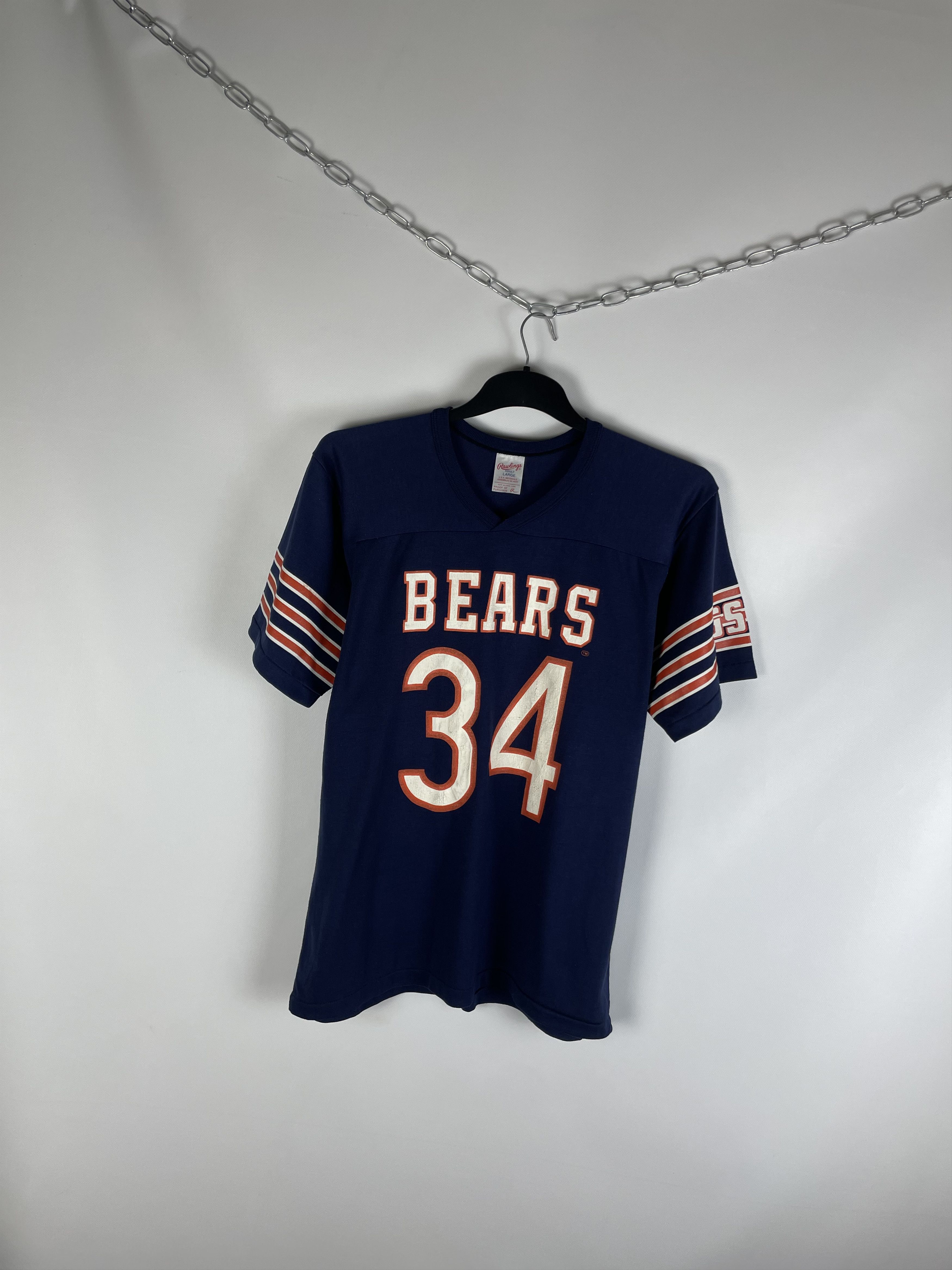 NFL #34 CHICAGO BEARS VINTAGE 80s JERSEY Size US L / EU 52-54 / 3 - 2 Thumbnail