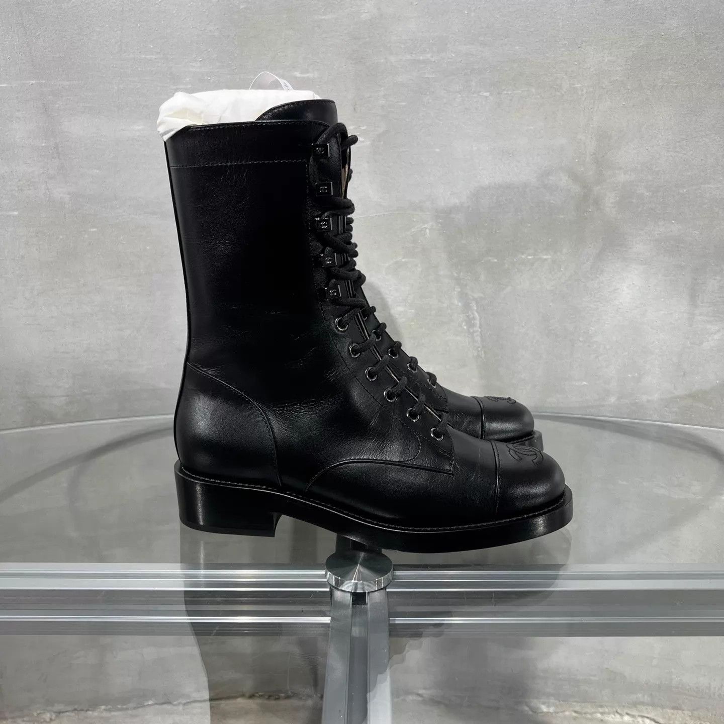 Chanel Chanel Women's Black Martin Boots 37 Size US 6.5 / IT 36.5 - 4 Thumbnail