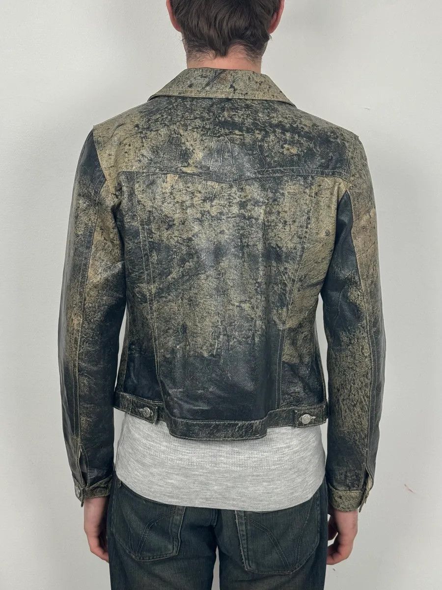 Vintage 2000s Archive Eroded Marble Effect Leather Jacket Size US S / EU 44-46 / 1 - 3 Thumbnail