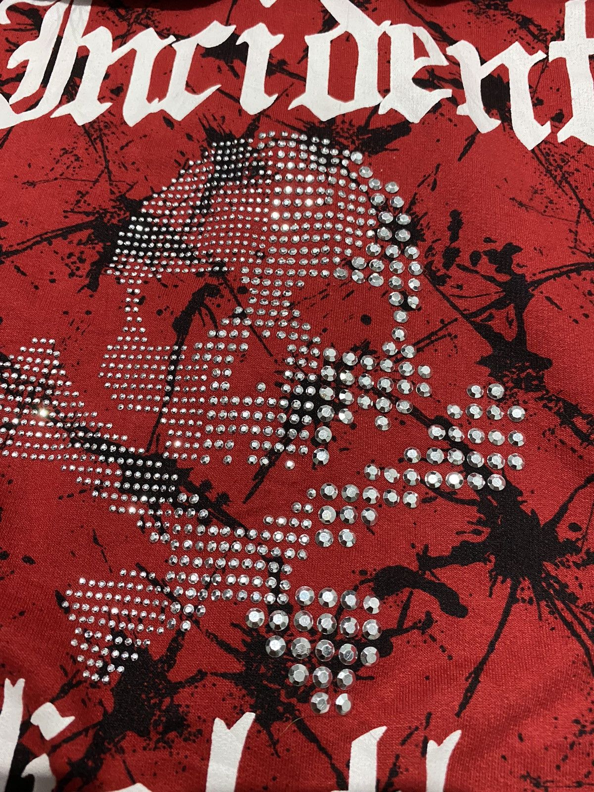 If Six Was Nine × Le Grande Bleu (L.G.B.) × Yasuyuki Ishii Japanese Space Opera skull glitter poem Fur hoodie Size US M / EU 48-50 / 2 - 5 Thumbnail