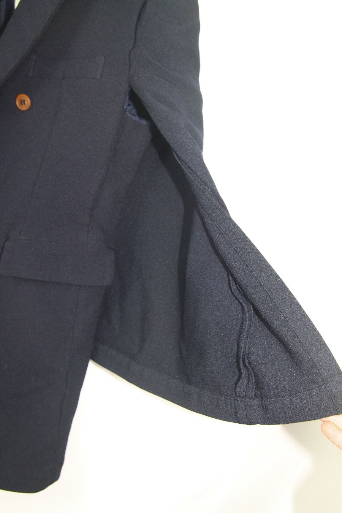 Comme des Garcons COMME des GARCONS 12SS Double Cape Jacket – Navy Size M / US 6-8 / IT 42-44 - 8 Thumbnail