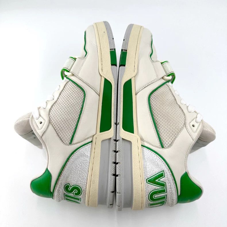 Louis Vuitton Louis Vuitton Trainer white and green velcro board shoes Size US 8.5 / EU 41-42 - 7 Thumbnail
