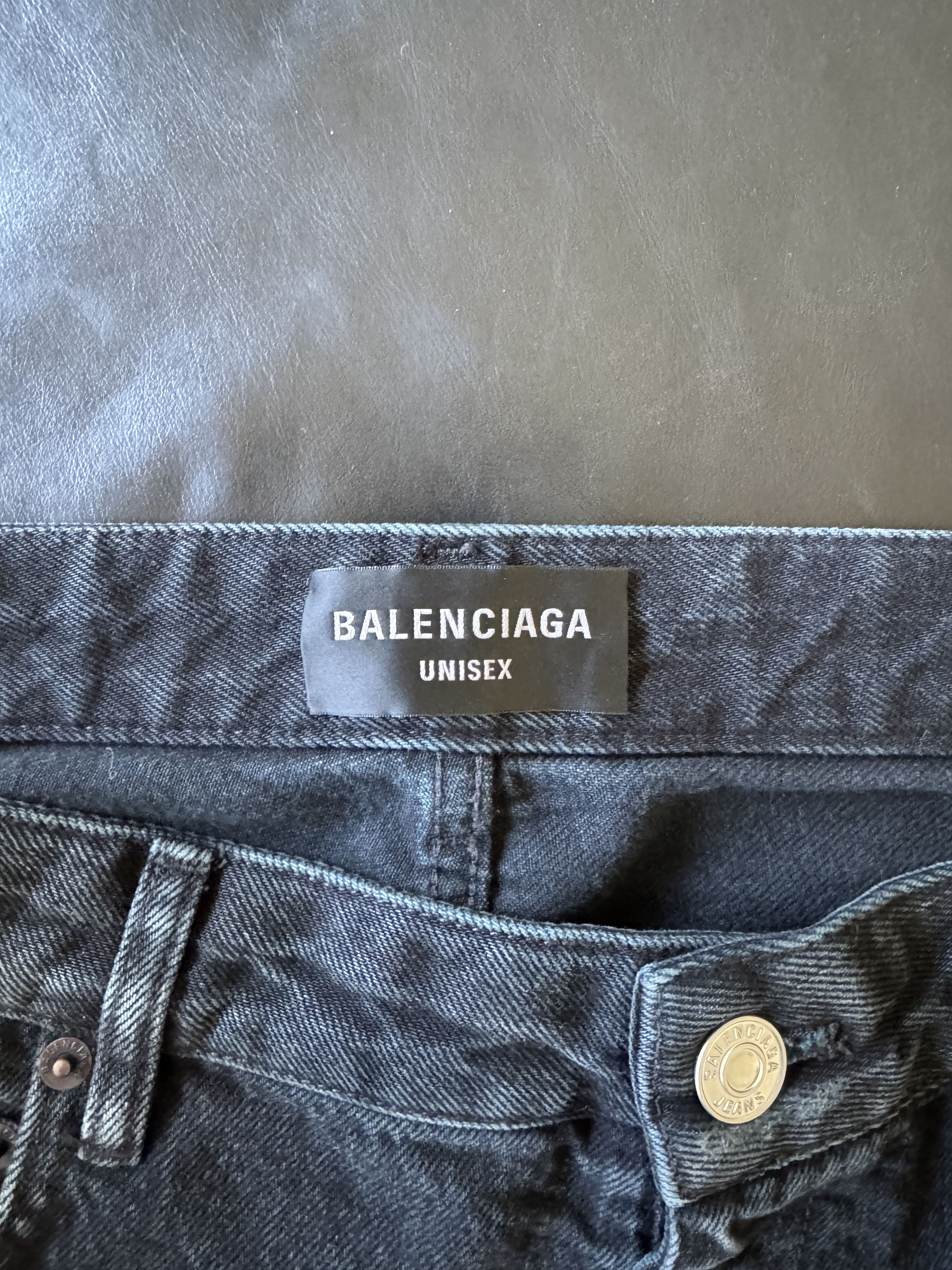 Balenciaga Destroyed Black Denim Jeans Size US 34 / EU 50 - 18 Thumbnail