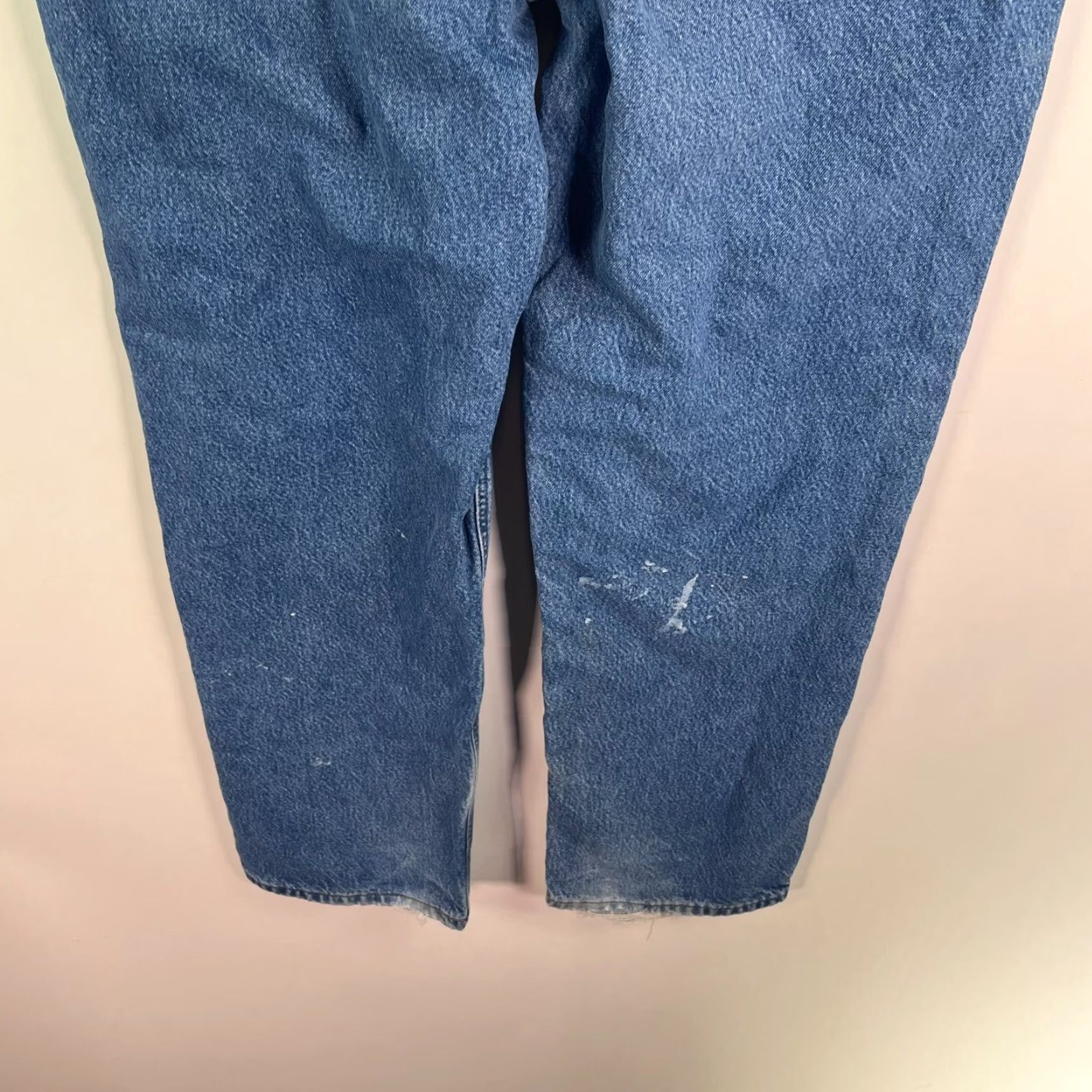 Carhartt Carhartt Jeans Mens 42 Blue 42X32 Denim Flannel Lined 5-Pocket Relaxed Straight Zipper Button Denim Jeans Mens Blue 42X32 Size US 42 / EU 58 - 7 Thumbnail